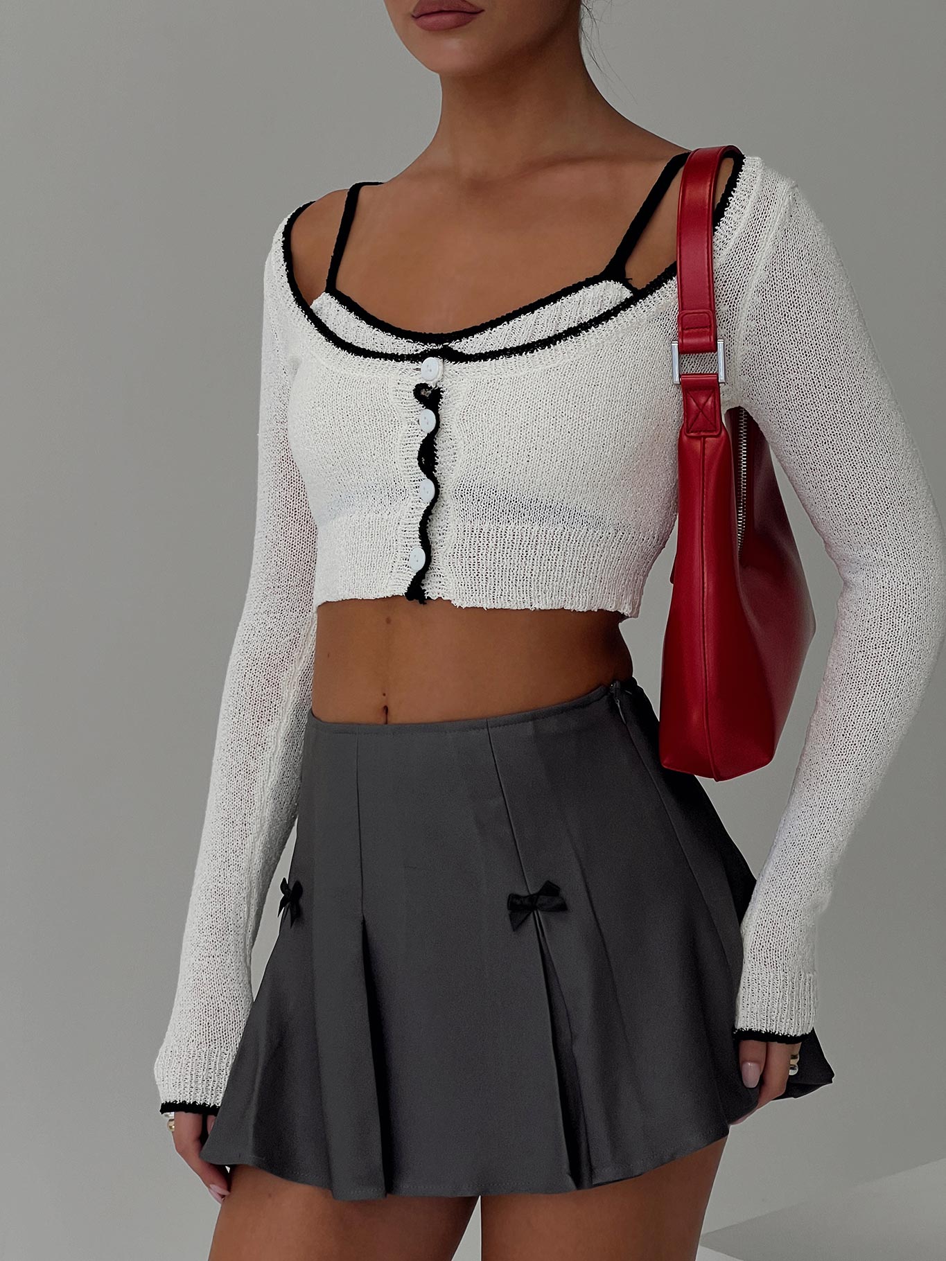 Little Bow Peep Mini Skirt Grey Online Cheap Pice