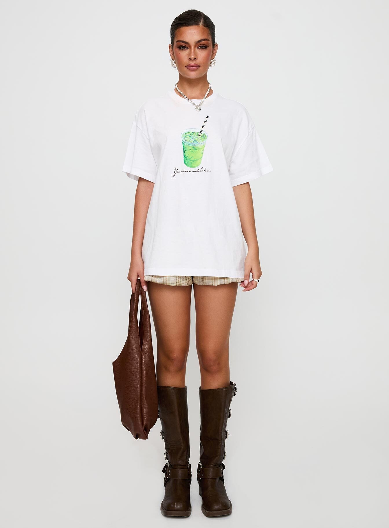 Love You So Matcha Graphic Top White With Paypal