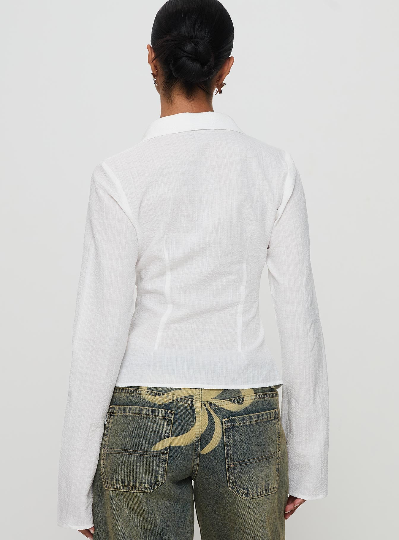 Foxley Long Sleeve Top White In China