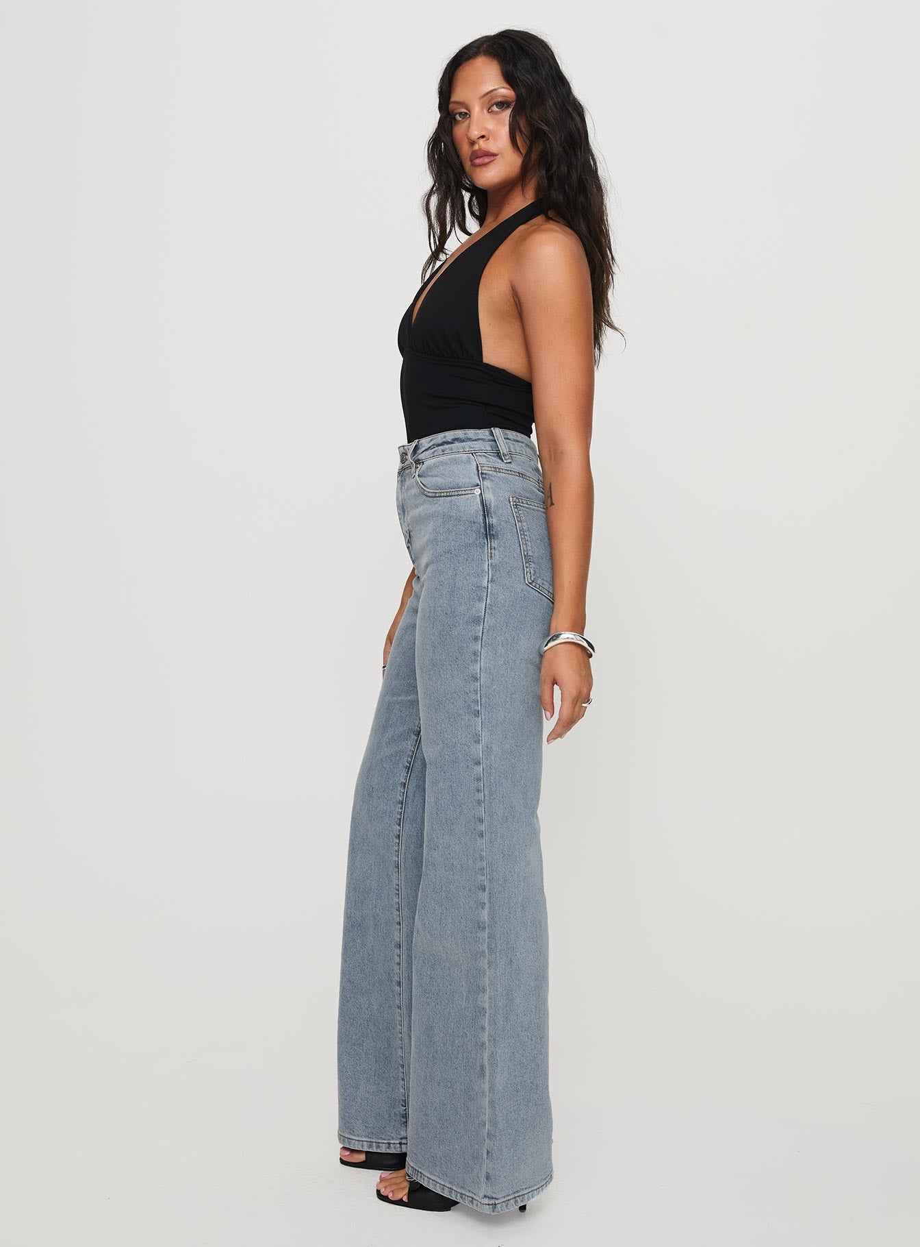 Thearlie High Flare Jean Light Wash Sale Clearance