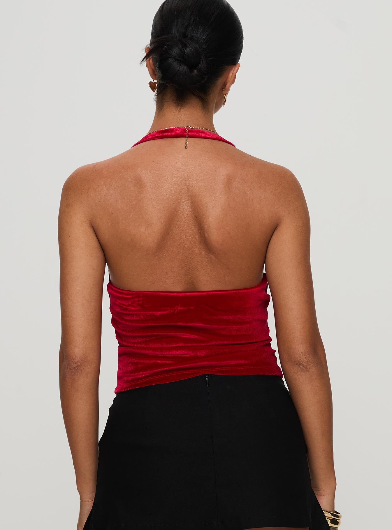 Tuberose Halter Top Red Cheap Best