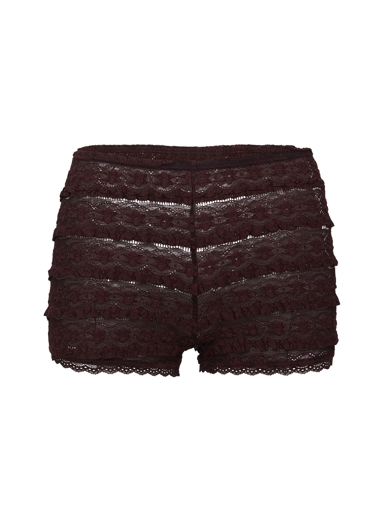 Angelis Lace Shorts Chocolate Discount Choice