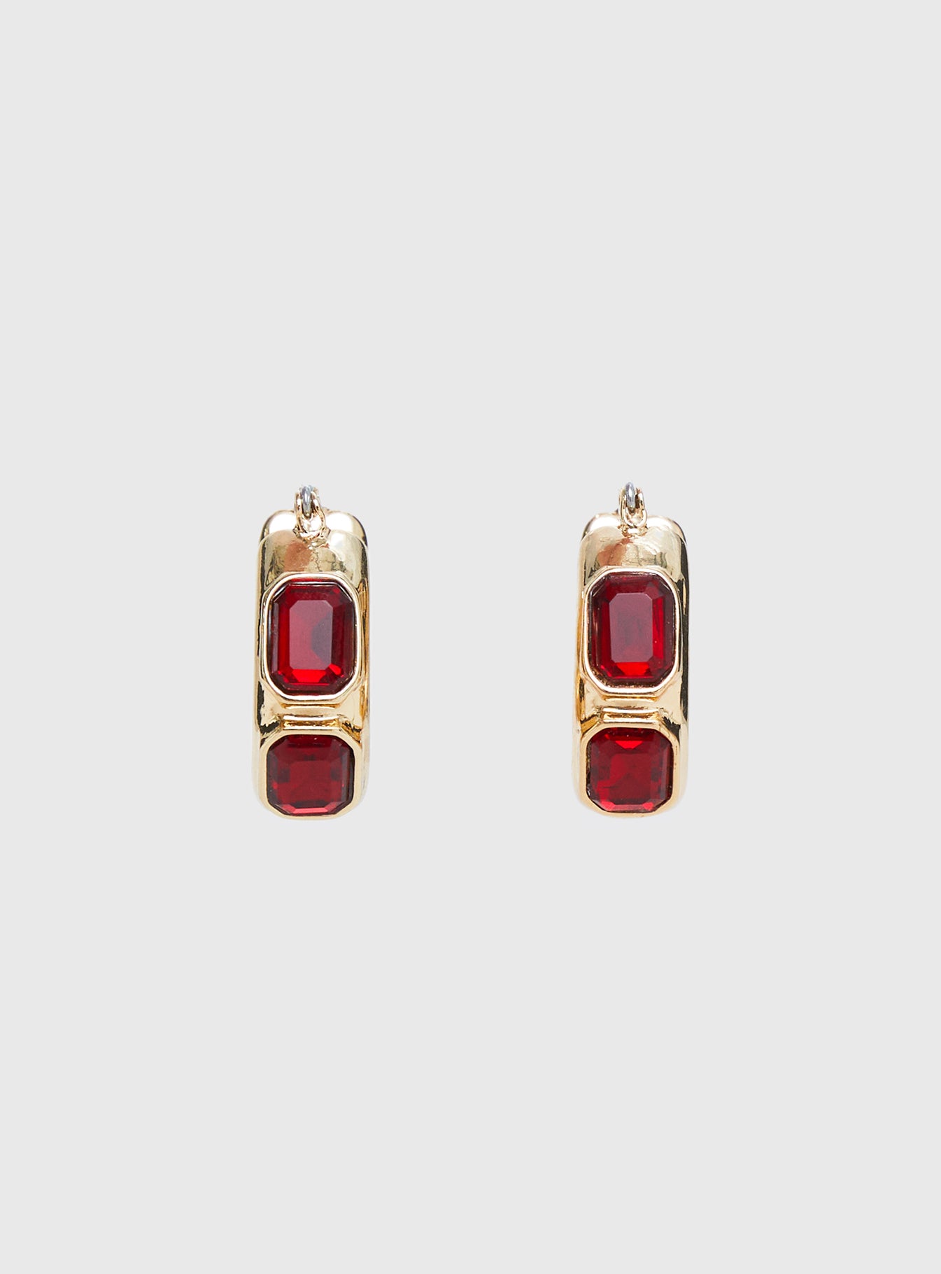 Gabrianna Hoop Earrings Gold / Red Best Sale Cheap Pice