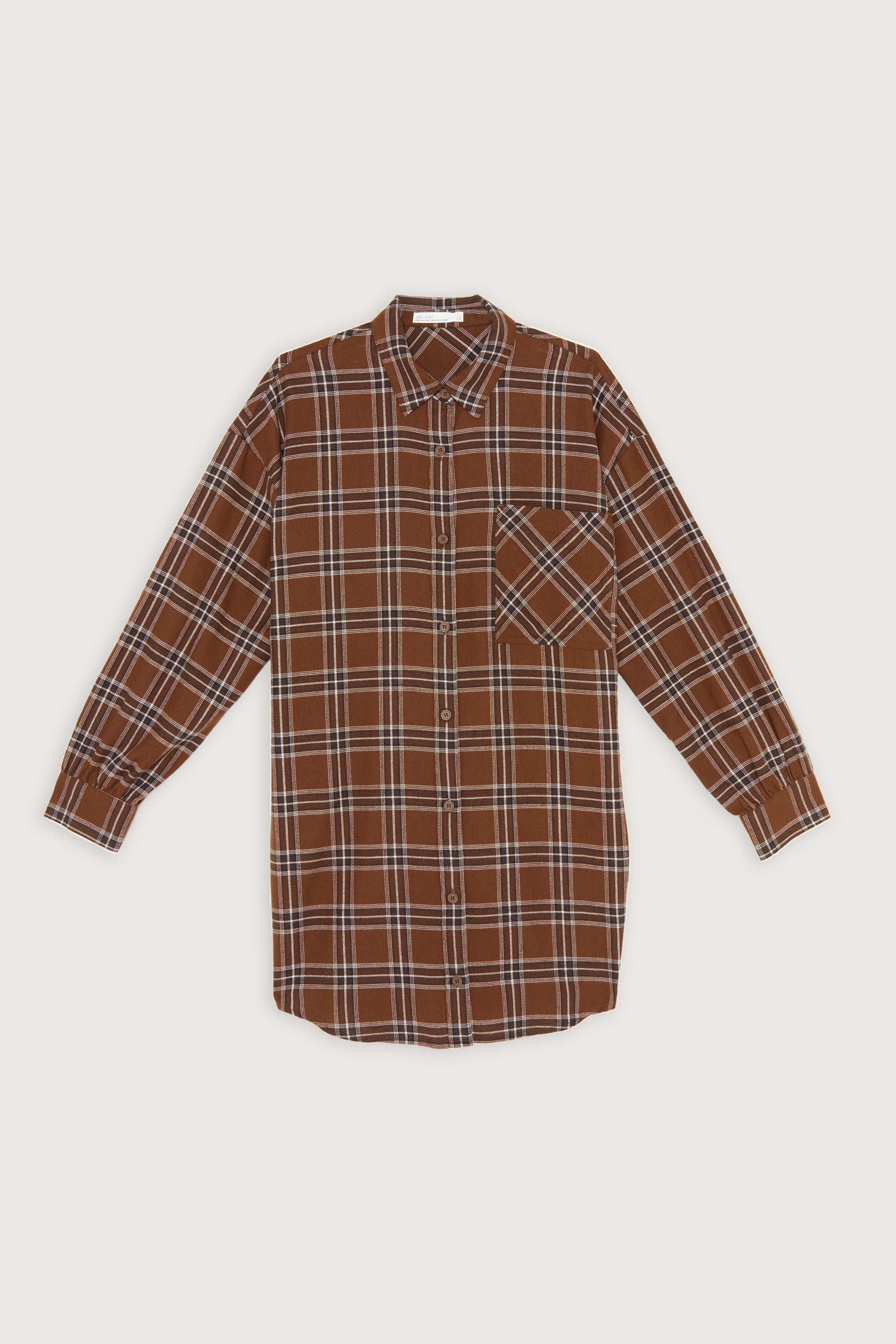 PLAID SHIRT DRESS Discount Popular