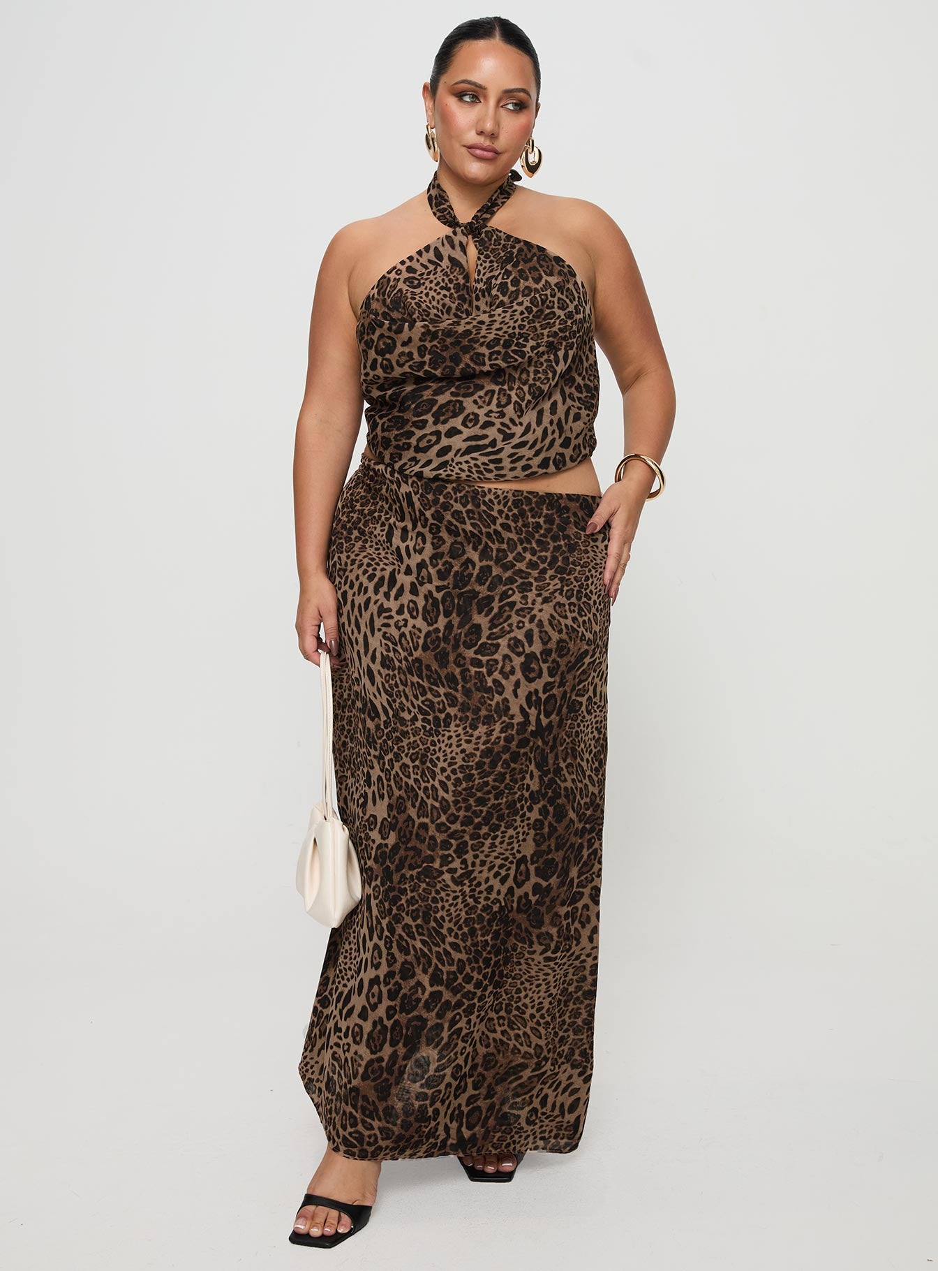 Eleganza Maxi Skirt Leopard Curve Buy Cheap Manchester Great Sale