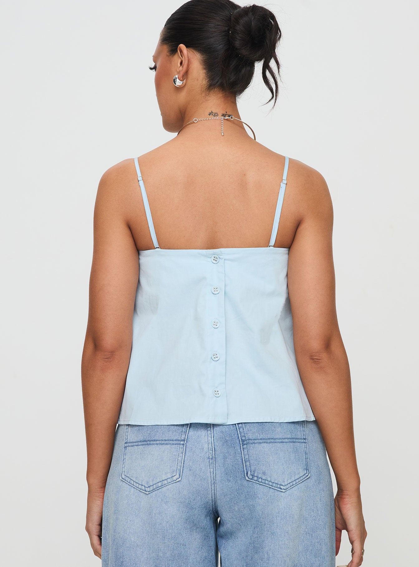 Trapeze Strapless Top Blue Free Shipping With Mastercard