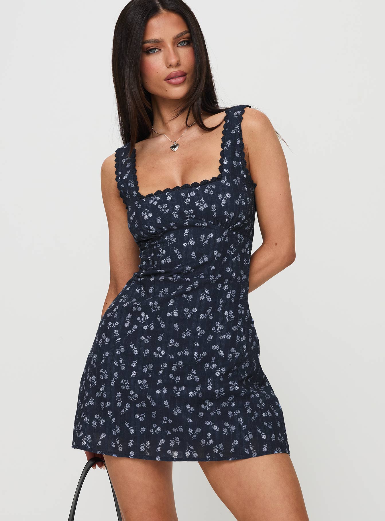 Dasha Mini Dress Navy Floral Cheap Official