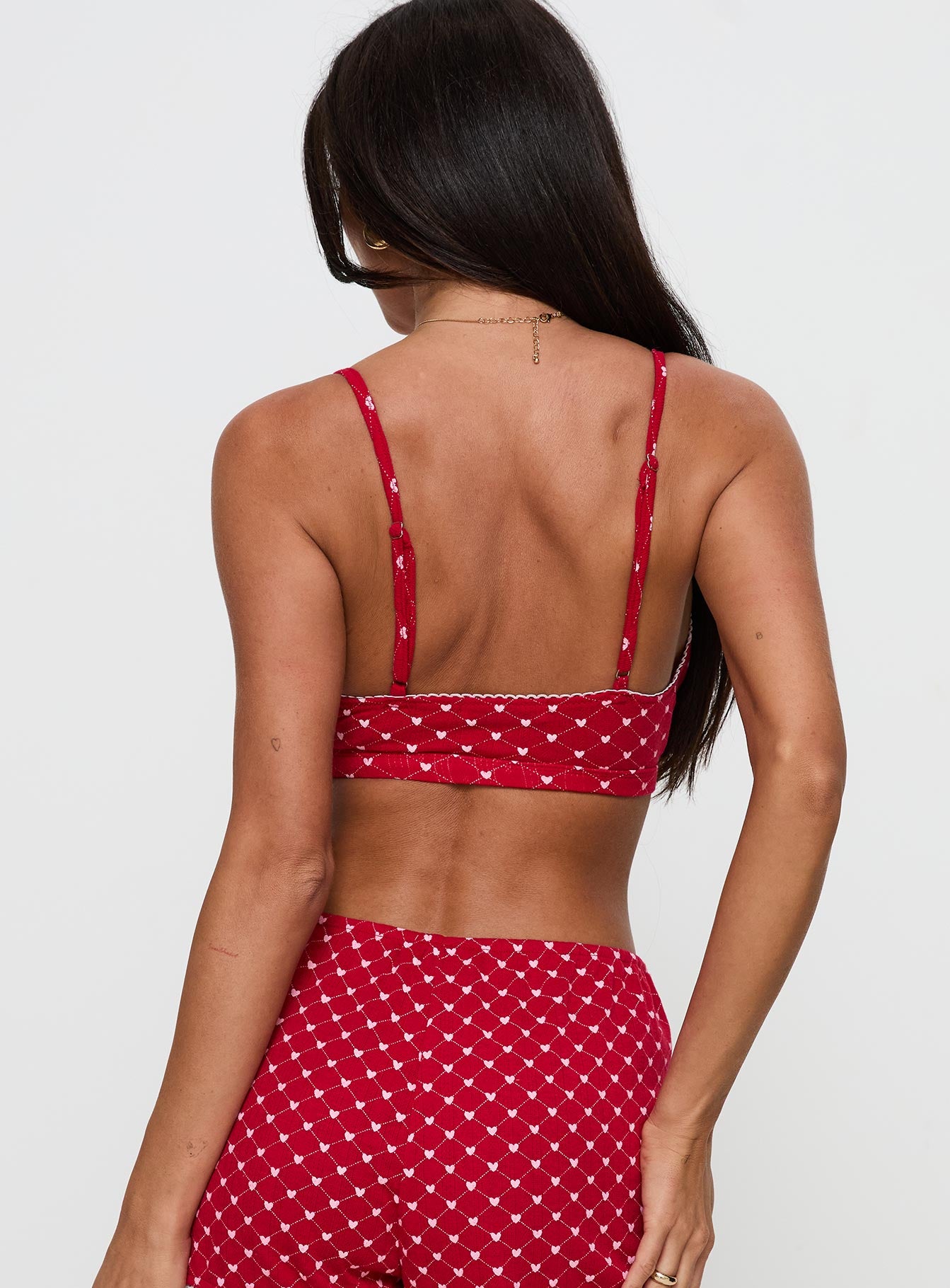 Slumber Pointelle Sleep Bralette Red Free Shipping Fashionable