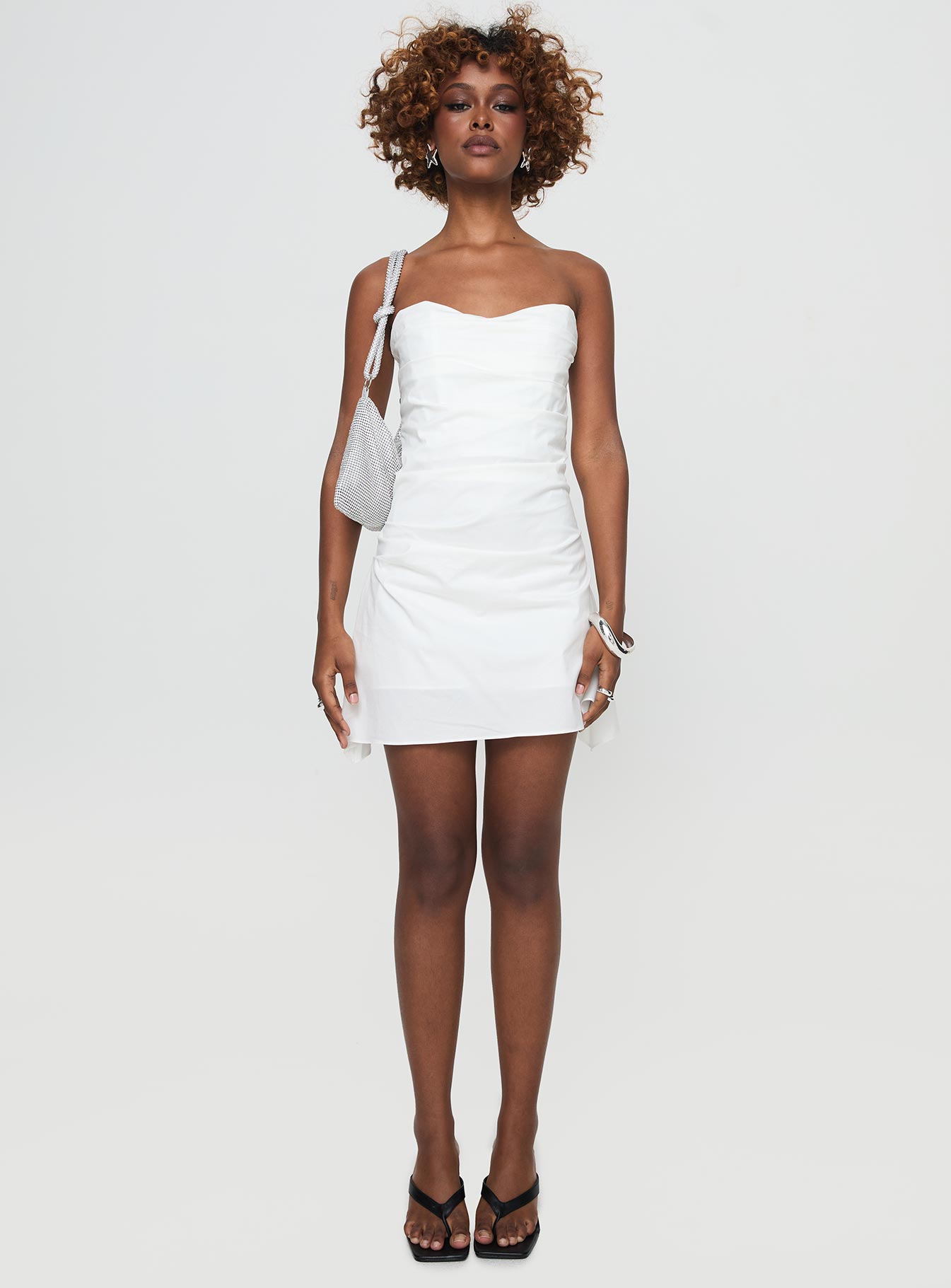 Bradwell Strapless Mini Dress White 2025 Sale Online