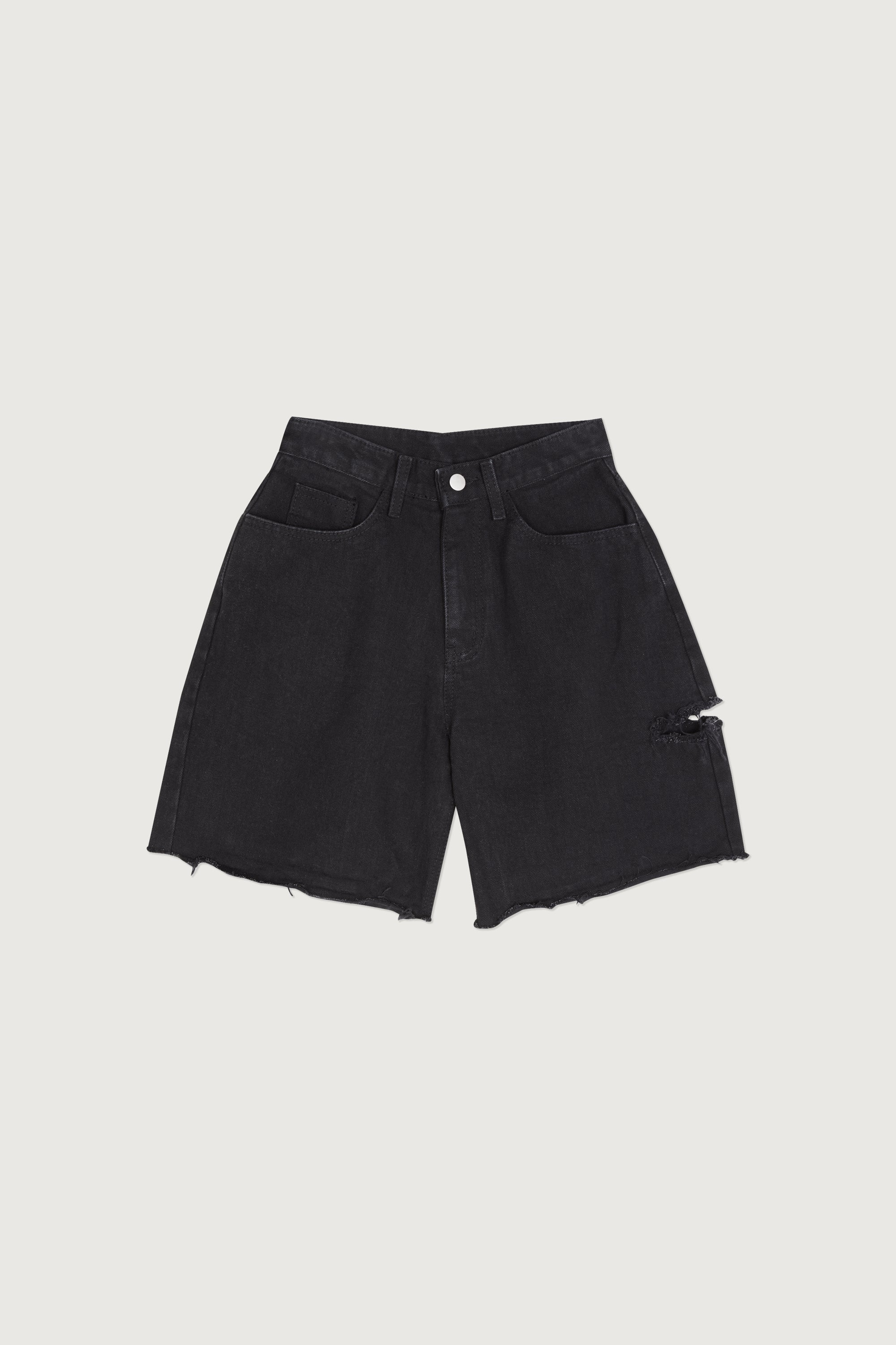 HIGH WAISTED BLACK DENIM SHORT Sale Wiki