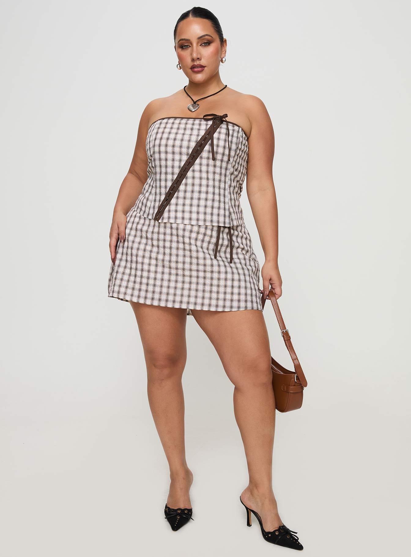 Be My Baby Top Plaid Curve Buy Cheap Reliable