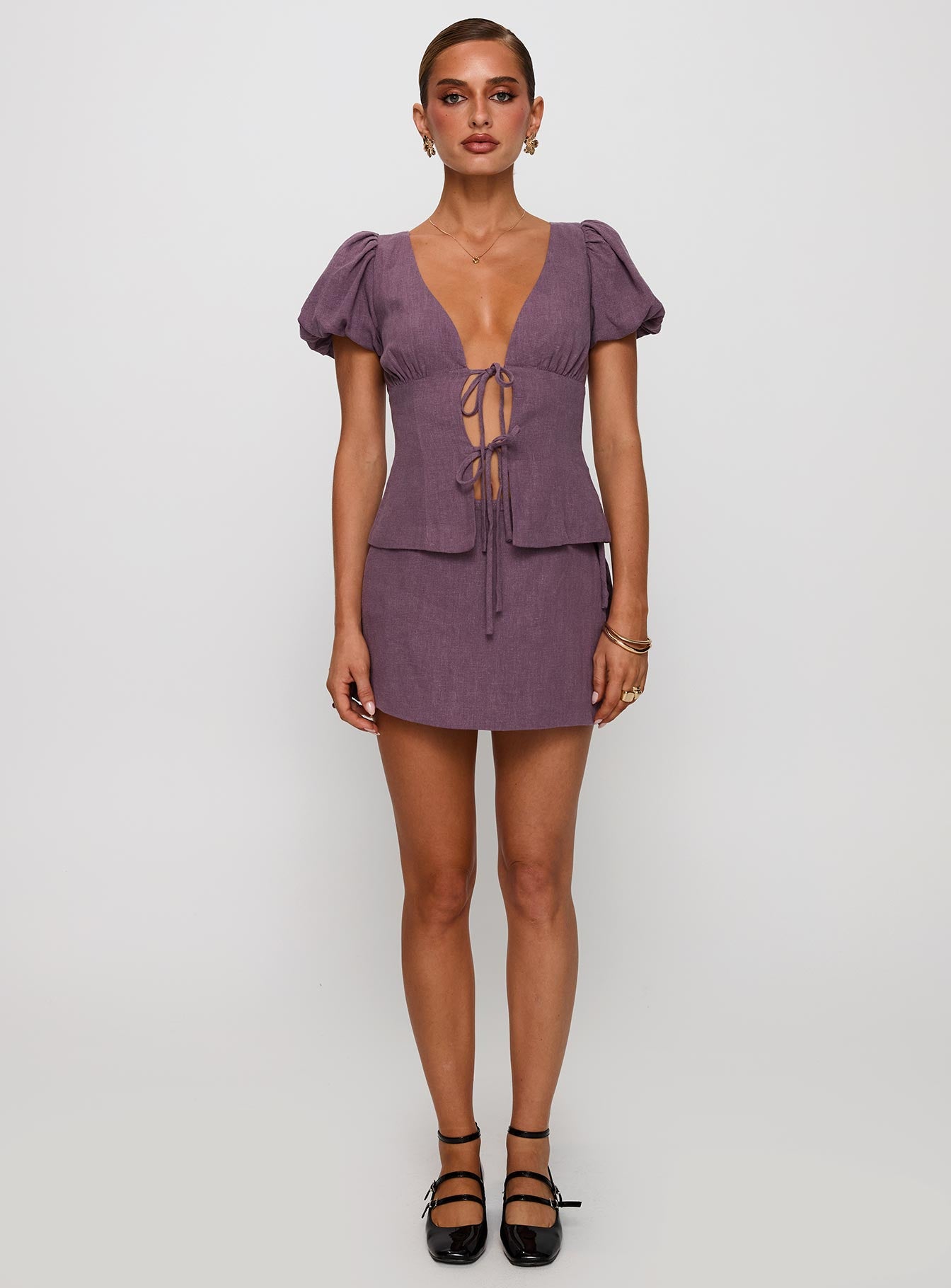 Wilhelmina Blouse Top Plum Discount Collections