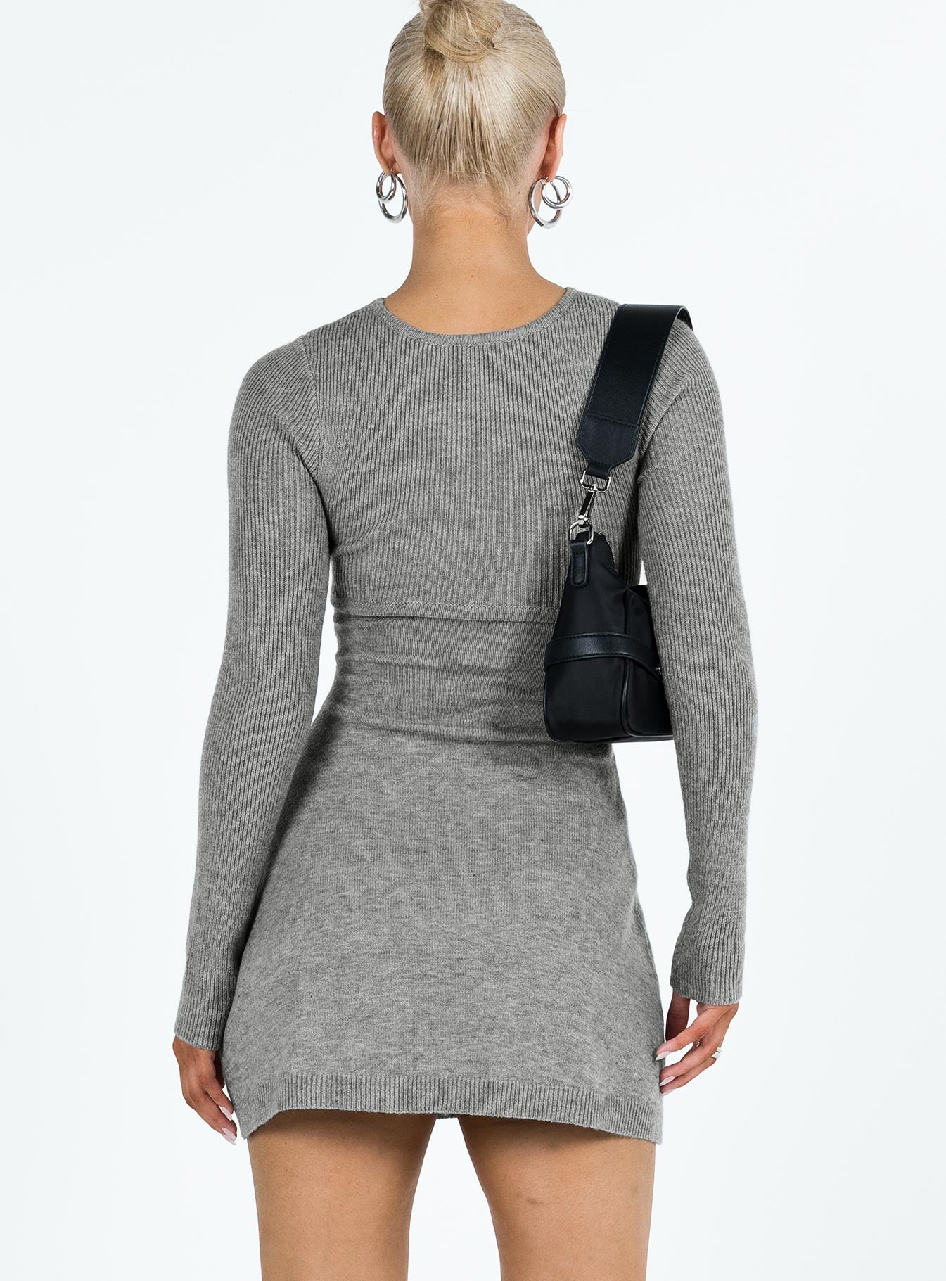 Tomer Knit Mini Dress Grey For Sale Online