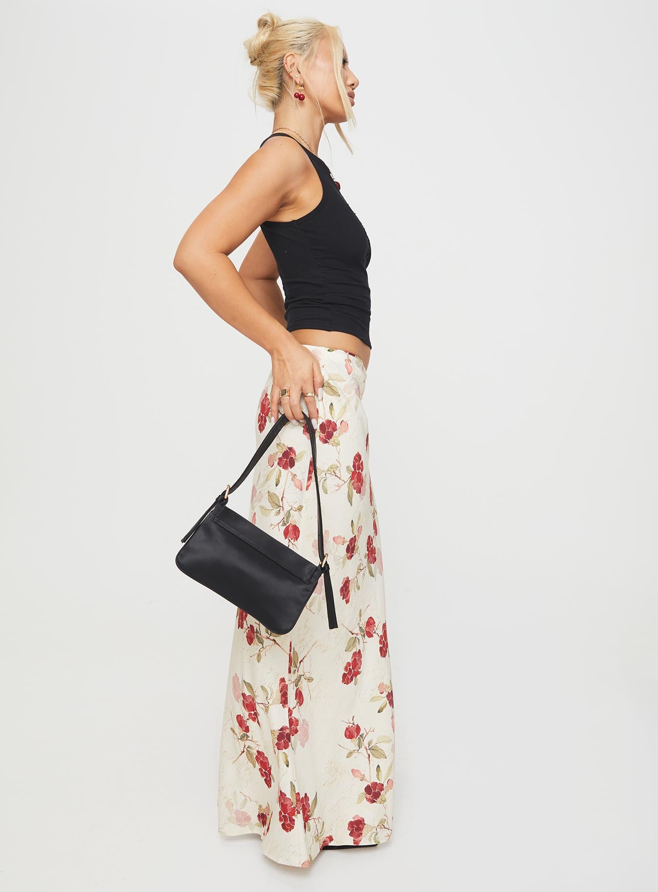 Jodie Maxi Skirt Cream / Floral Outlet For You