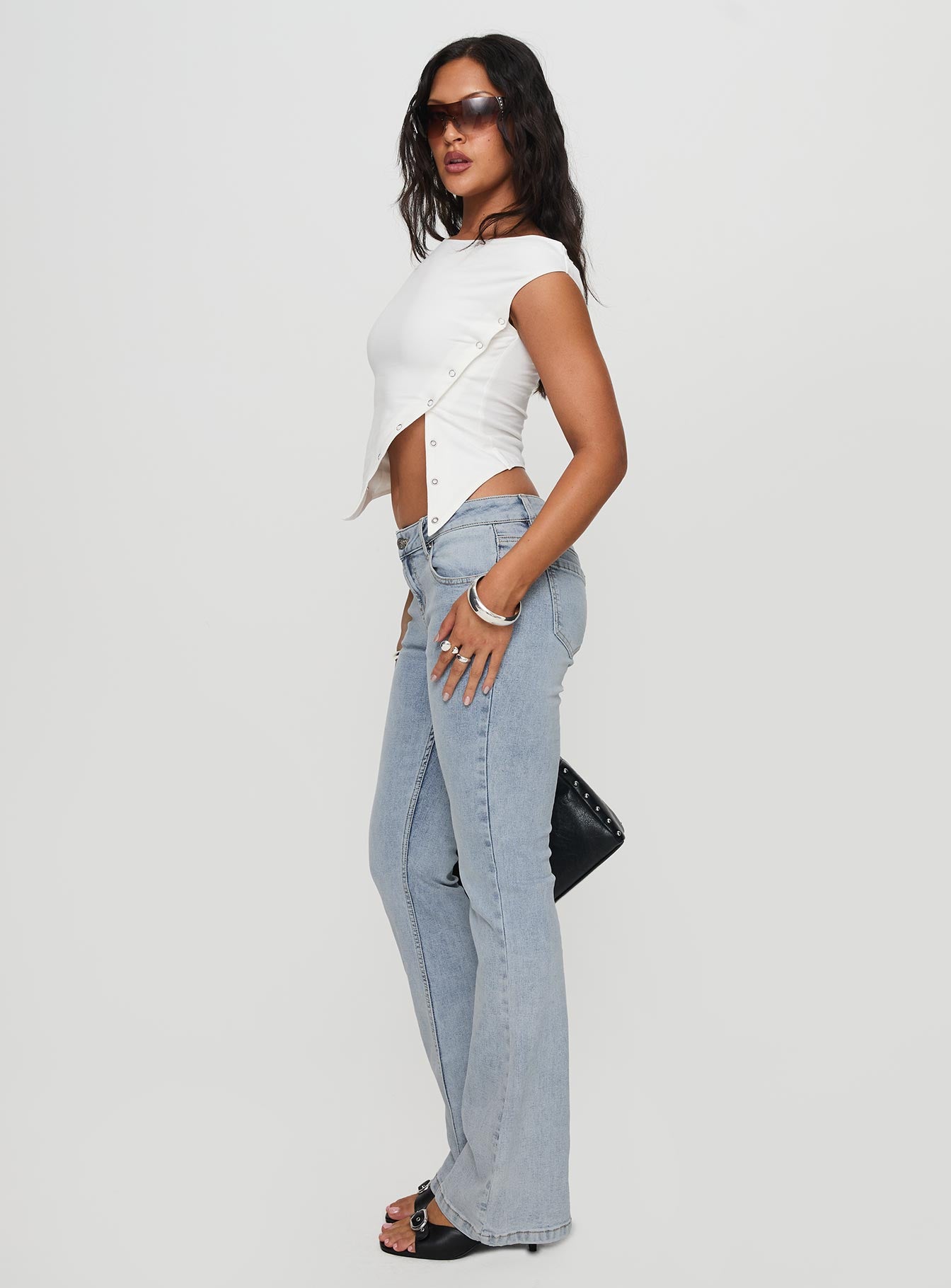 Bethany Bootleg Low Rise Jeans Light Wash In China