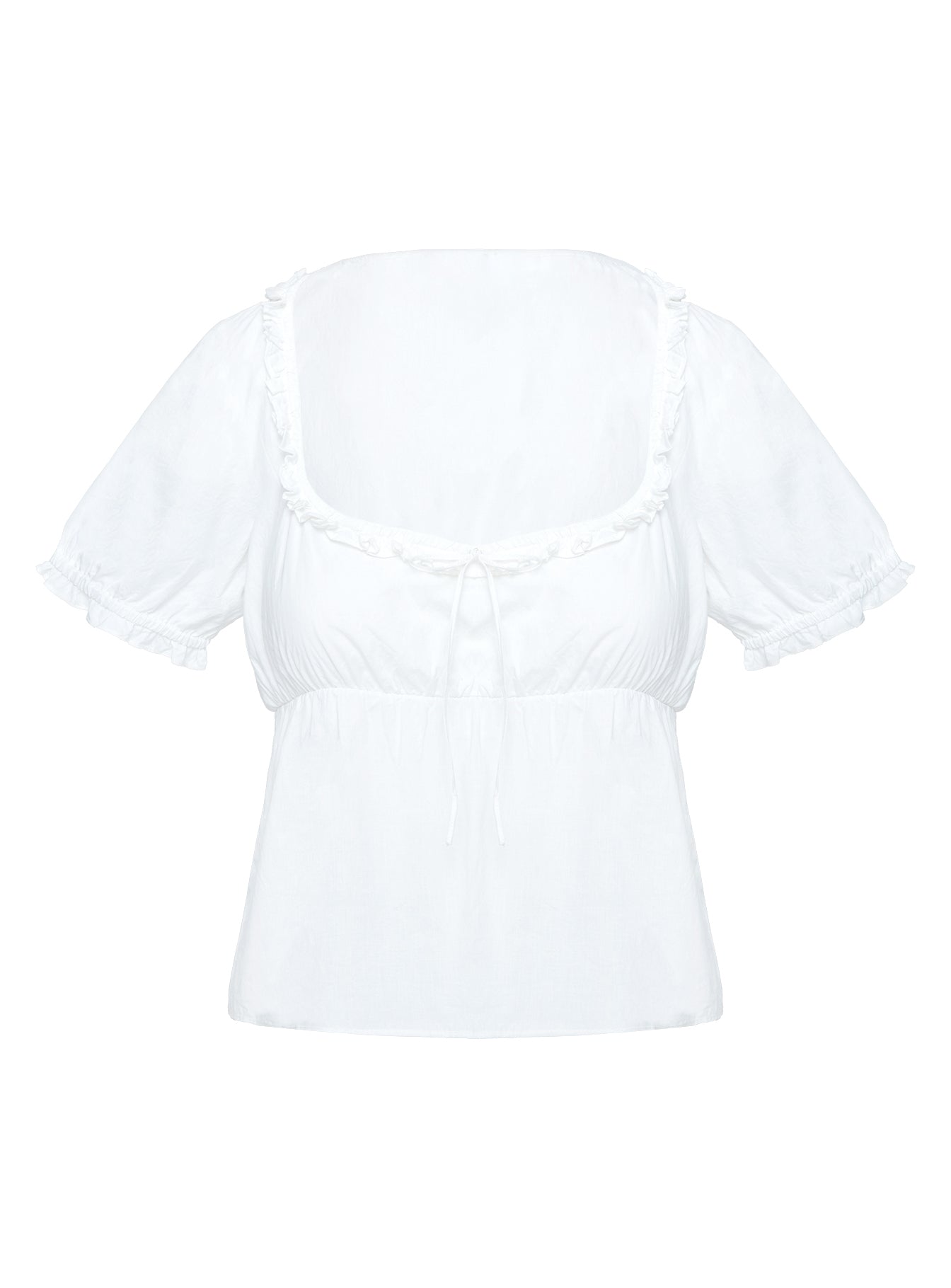 Elizabette Puff Sleeve Top White Buy Cheap 2025 Newest