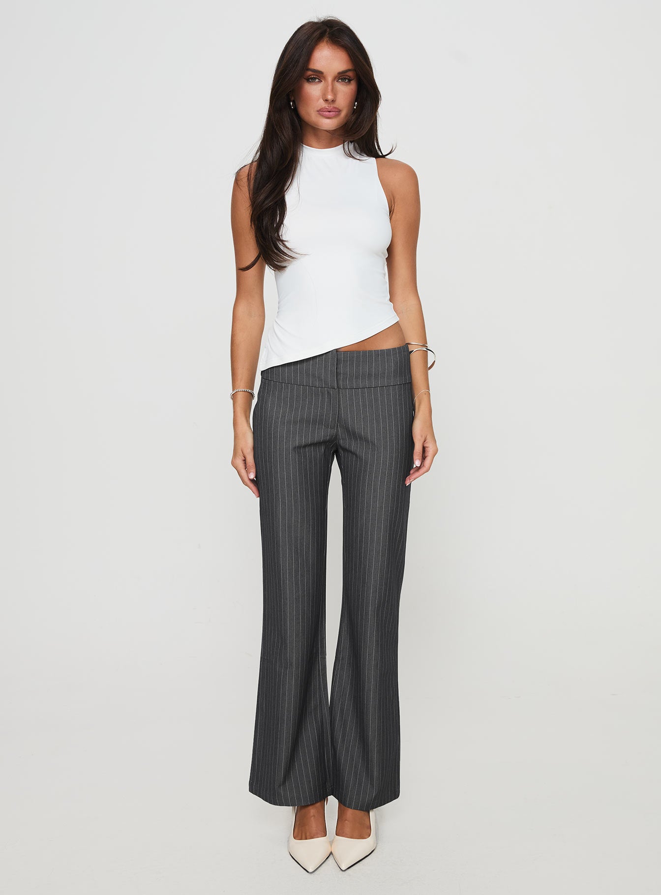 Isabeau Pant Grey Pinstripe Outlet With Paypal Order