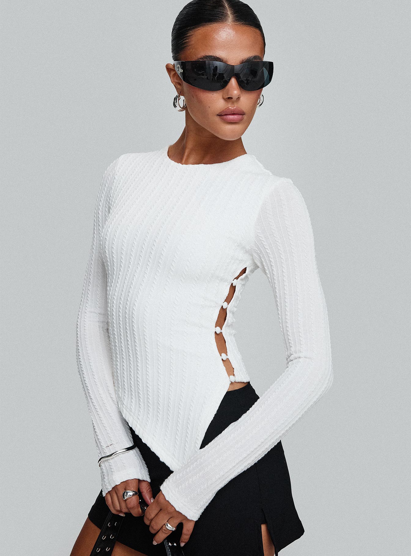 Yulkie Long Sleeve Top White Shipping Outlet Store Online