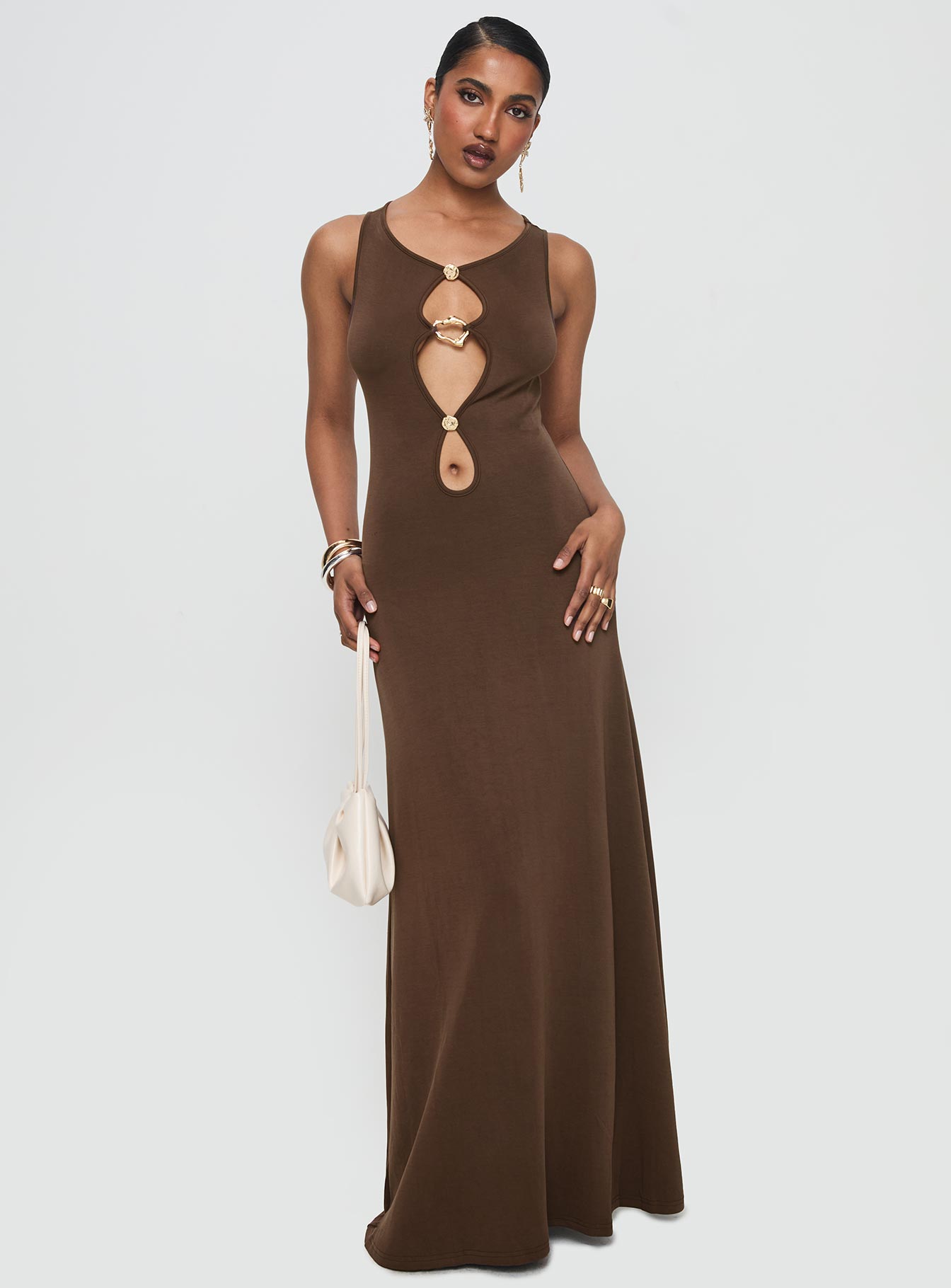 Sanur Maxi Dress Brown Discount High Quality