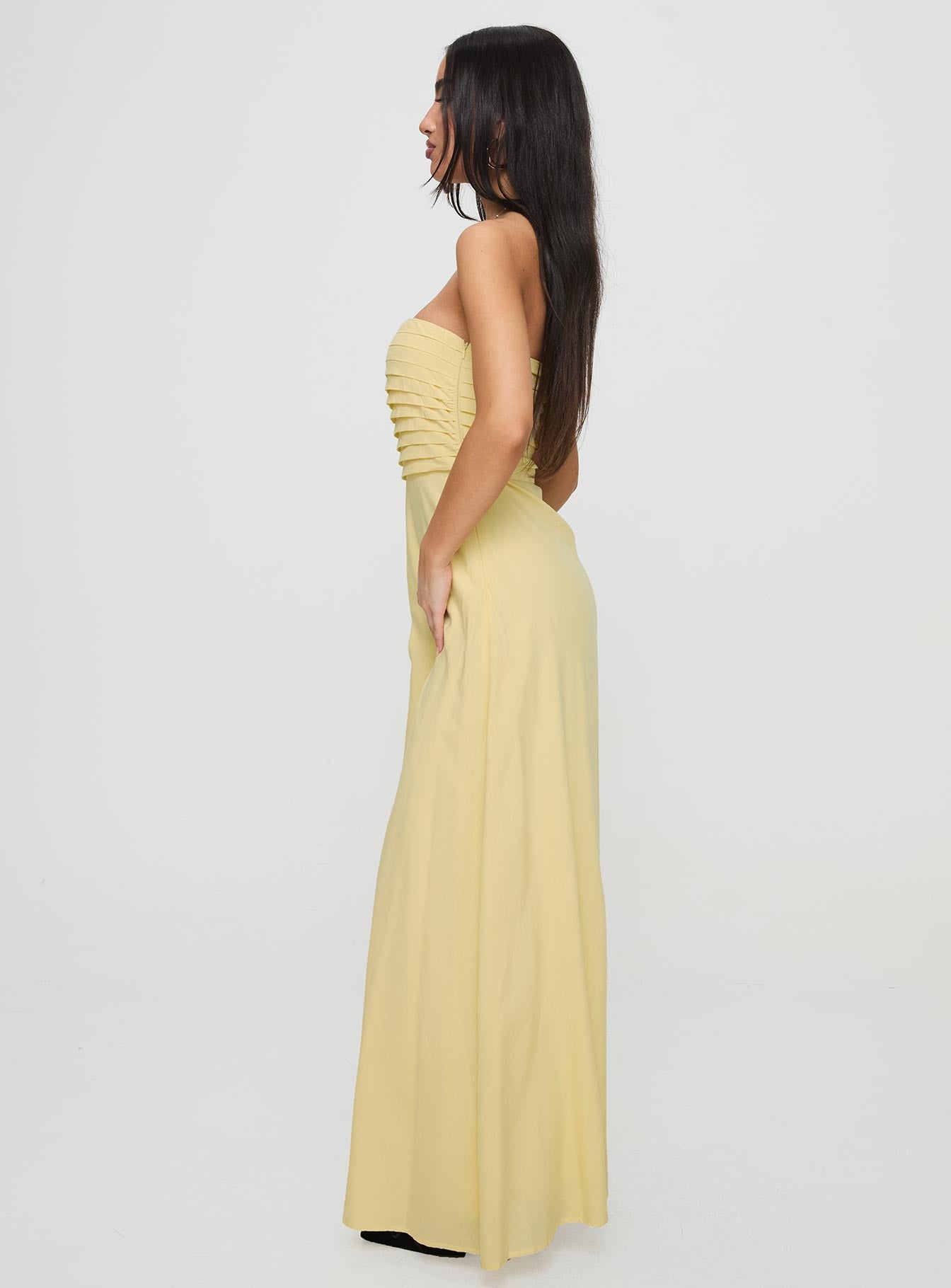 Anamaria Strapless Maxi Dress Lemon For Sale Official Site