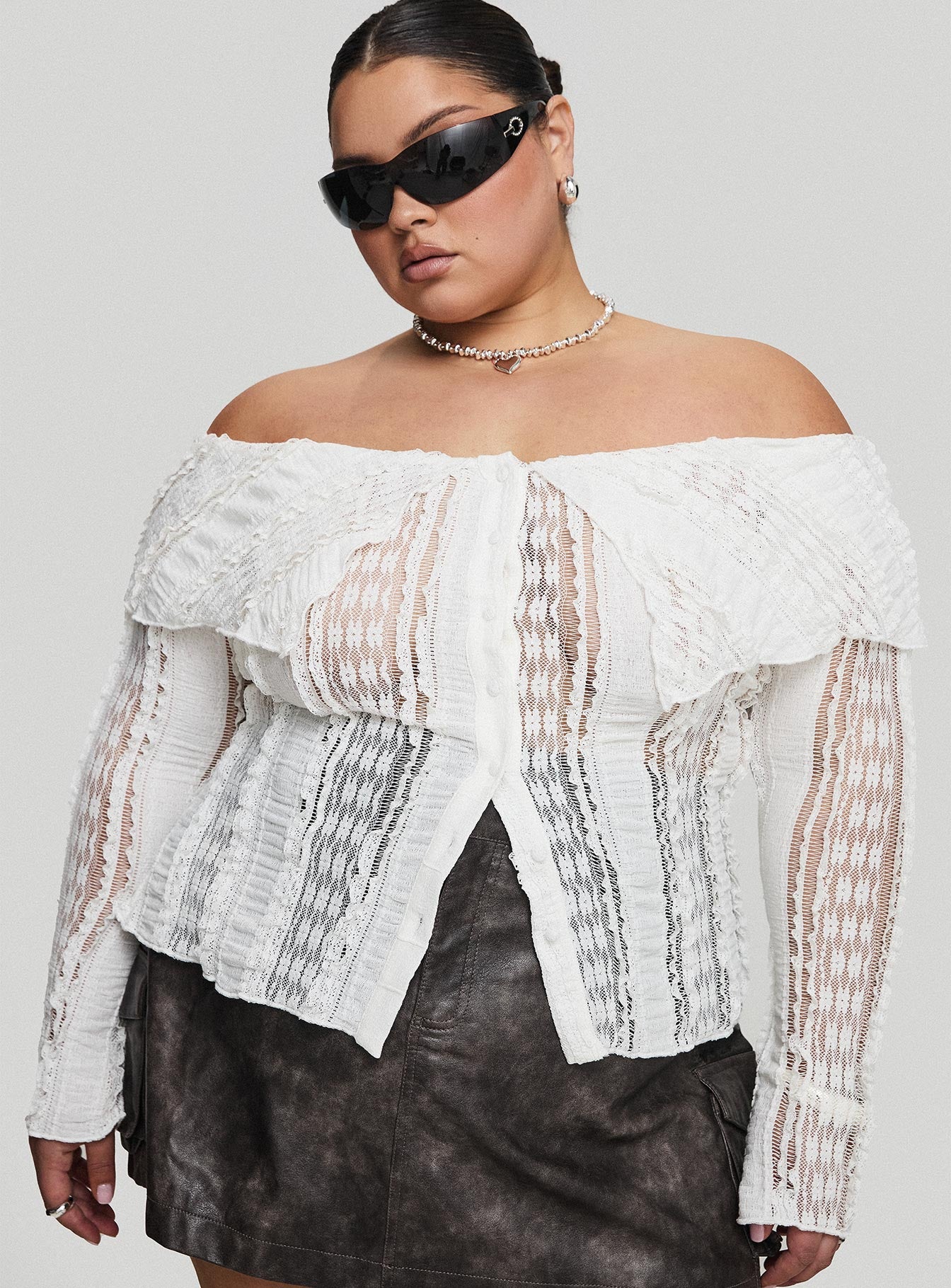 Lisbeth Off The Shoulder Top White Curve Get Authentic Sale Online