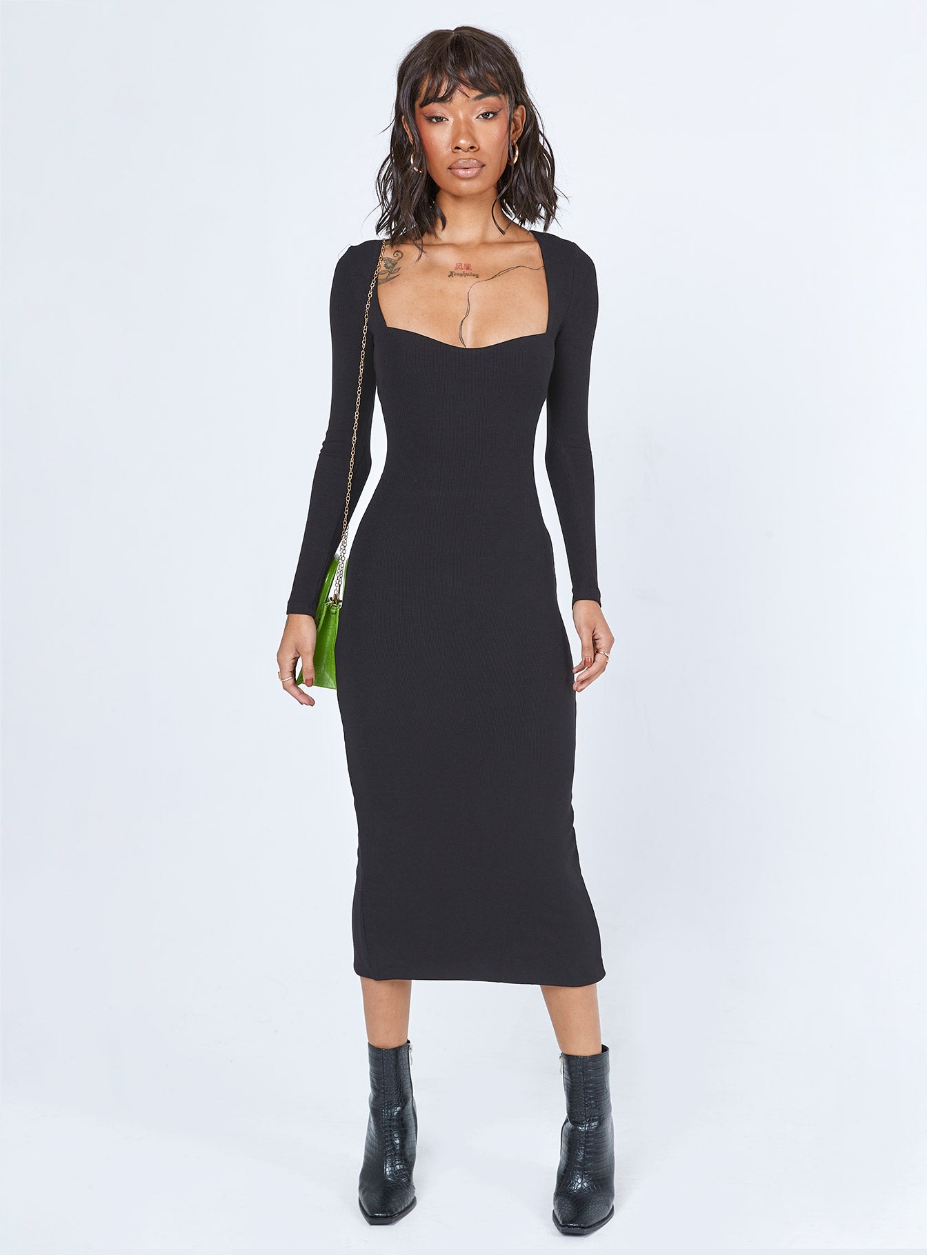 Nolan Midi Dress Black Tall Cheap Best Store To Get