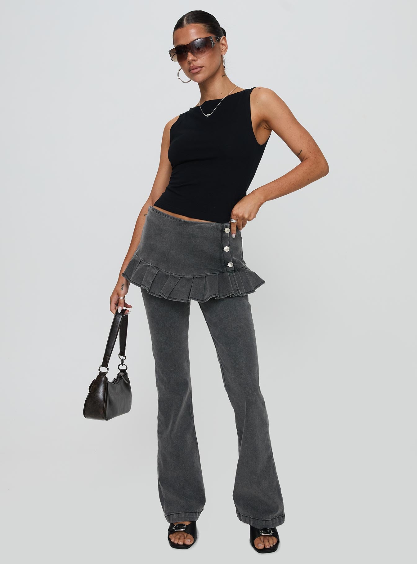 Jordynne Layered Pant Washed Black Countdown Package