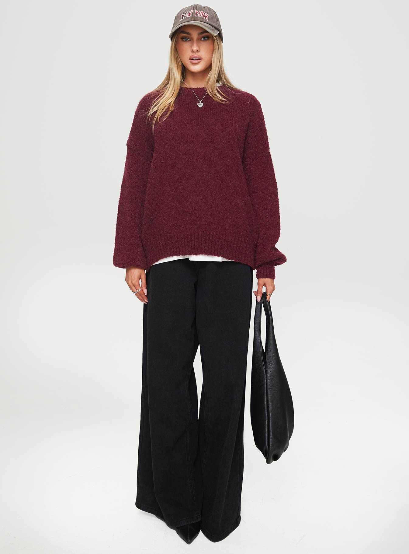 Niomie Knit Sweater Burgundy Cheap Store