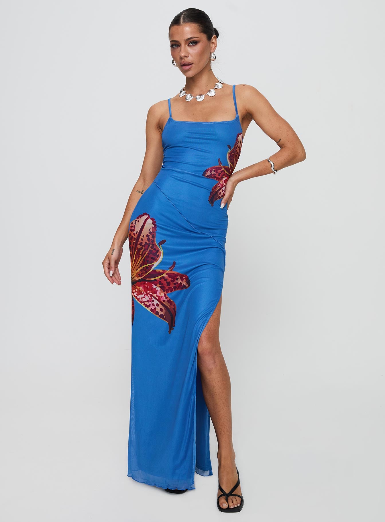 Bespoke Maxi Dress Blue Best Pices Sale Online