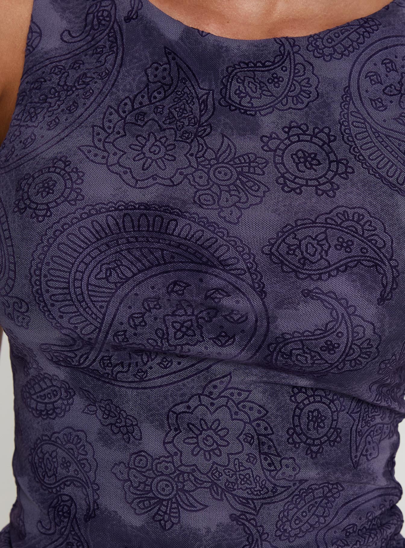 Go Dancing Top Purple Paisley Discount Cheapest