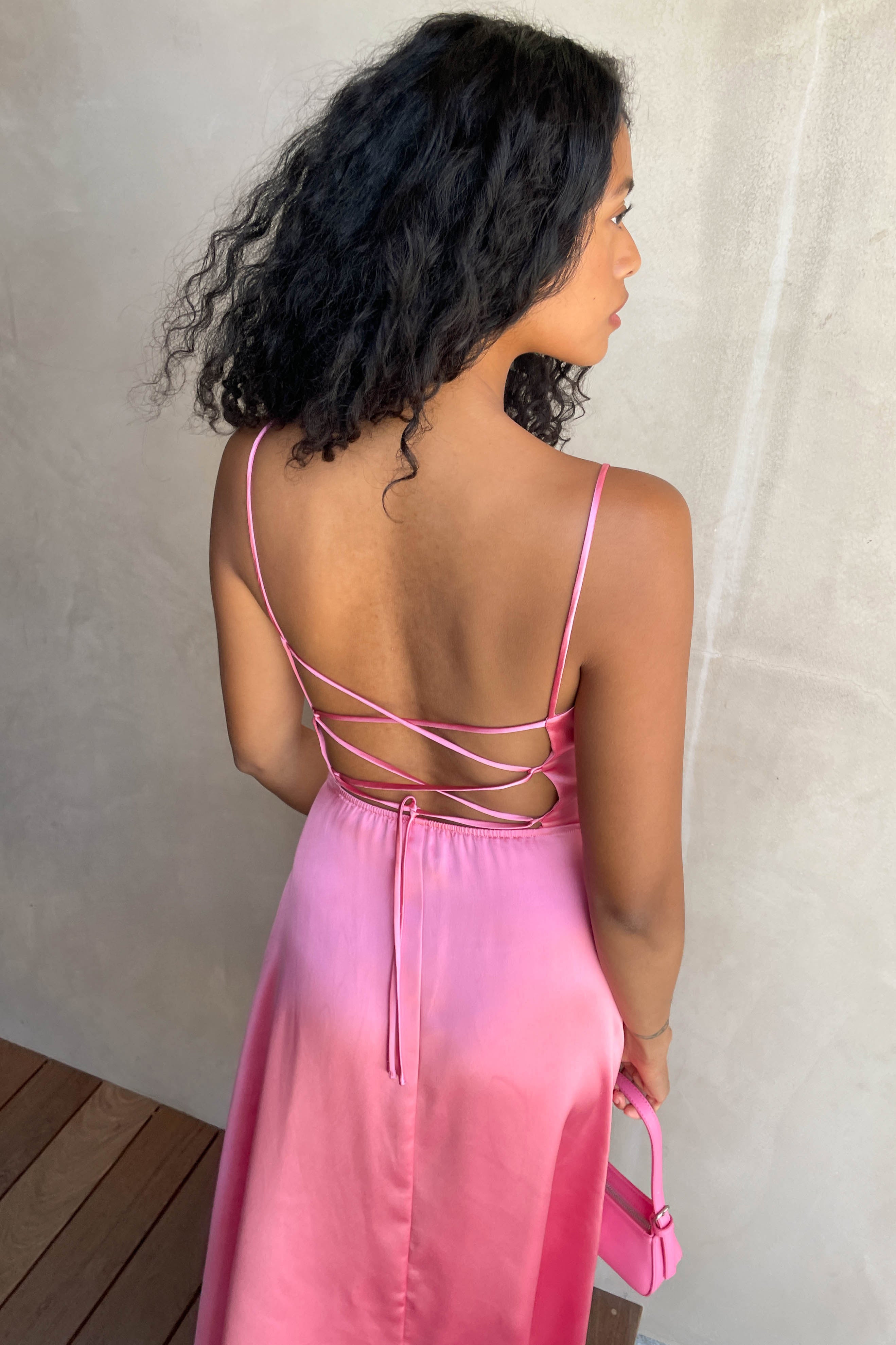 SQUARE NECK OPEN BACK DRESS Extremely For Sale