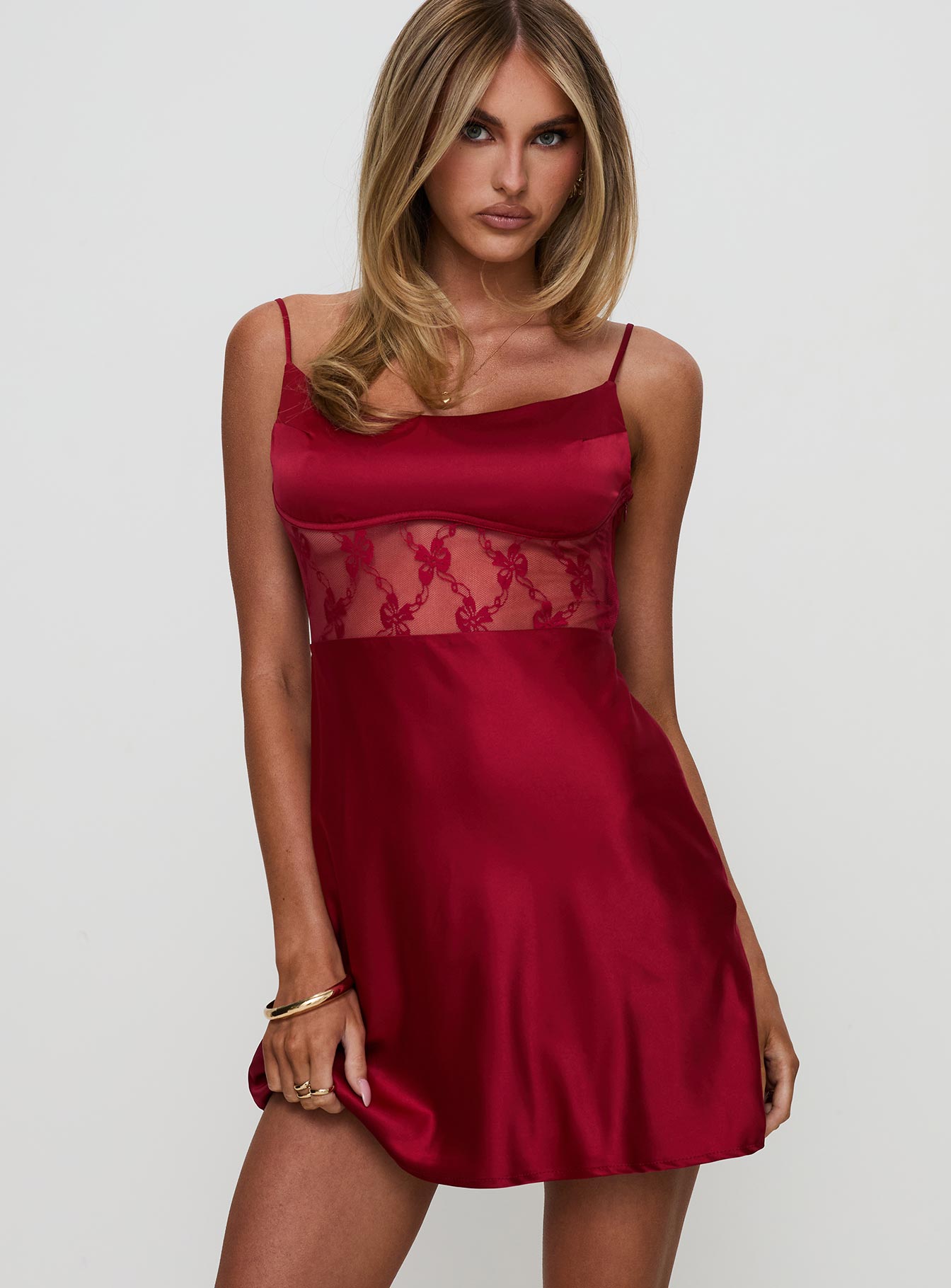 Le Tigre Lace Mini Dress Red Store Cheap Online