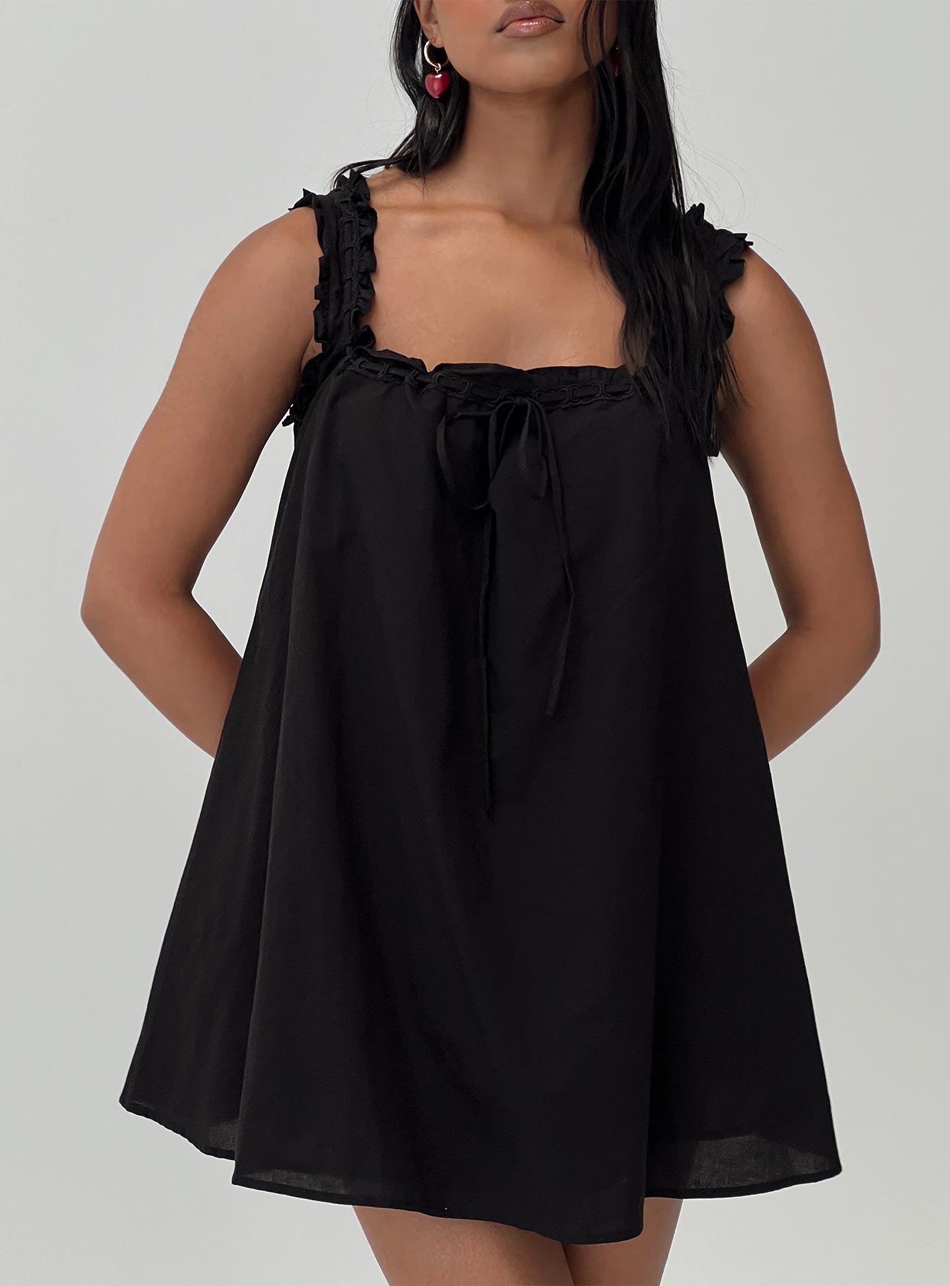 Swing Mini Dress Black Petite In China