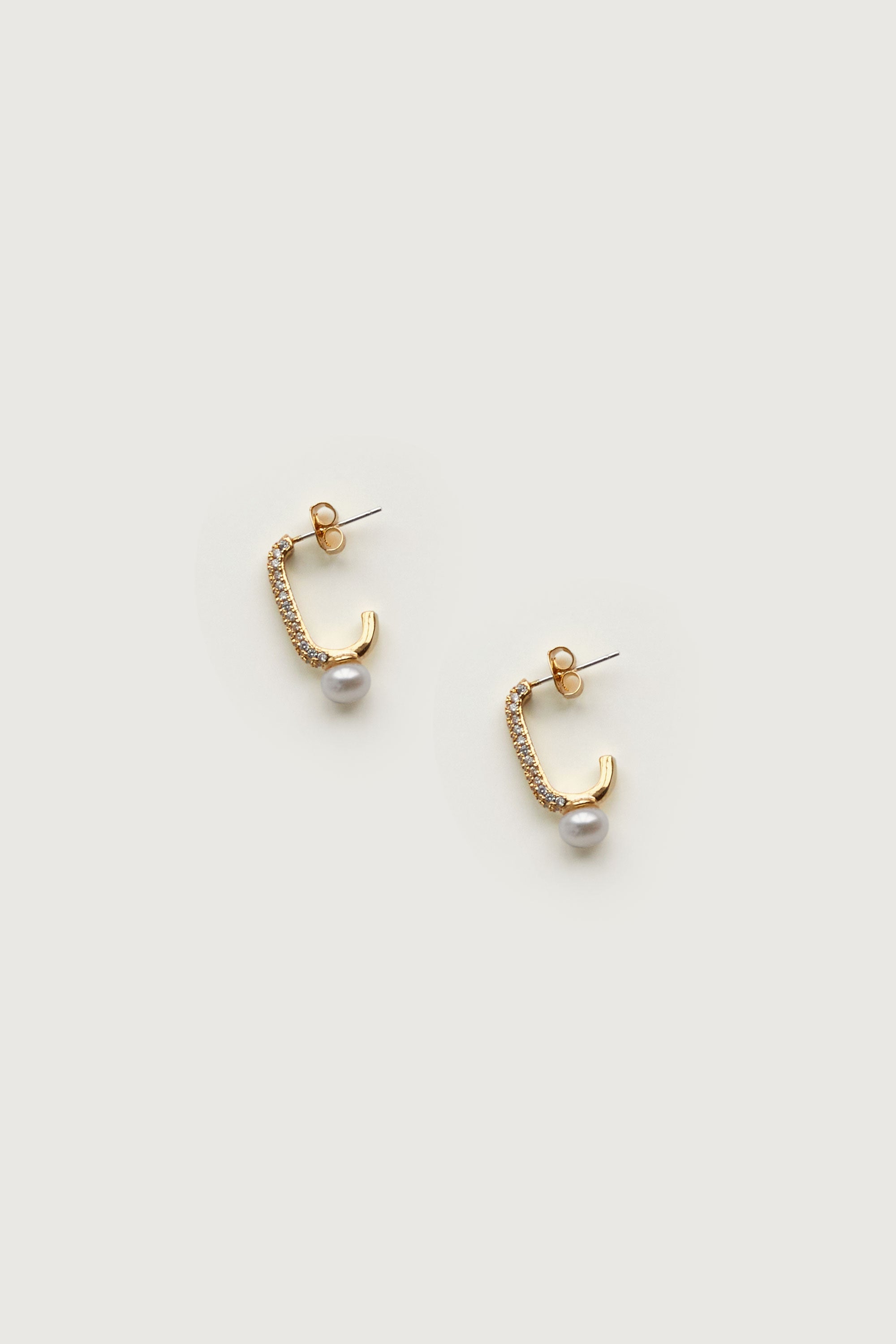 HALF HOOP EARRING WITH PEARL Cheap Sale For Cheap