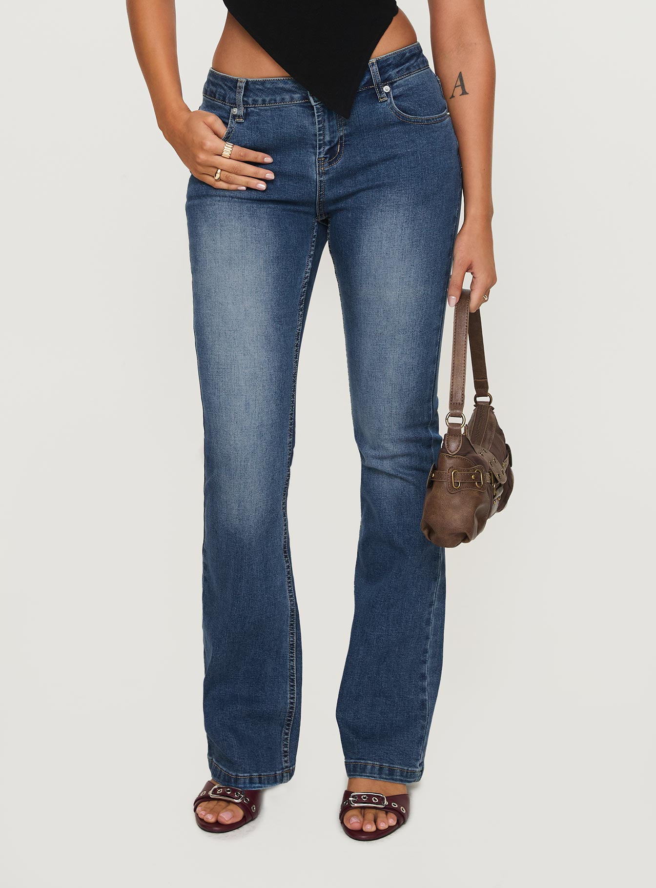 Bethany Bootleg Low Rise Jeans Mid Wash Pick A Best