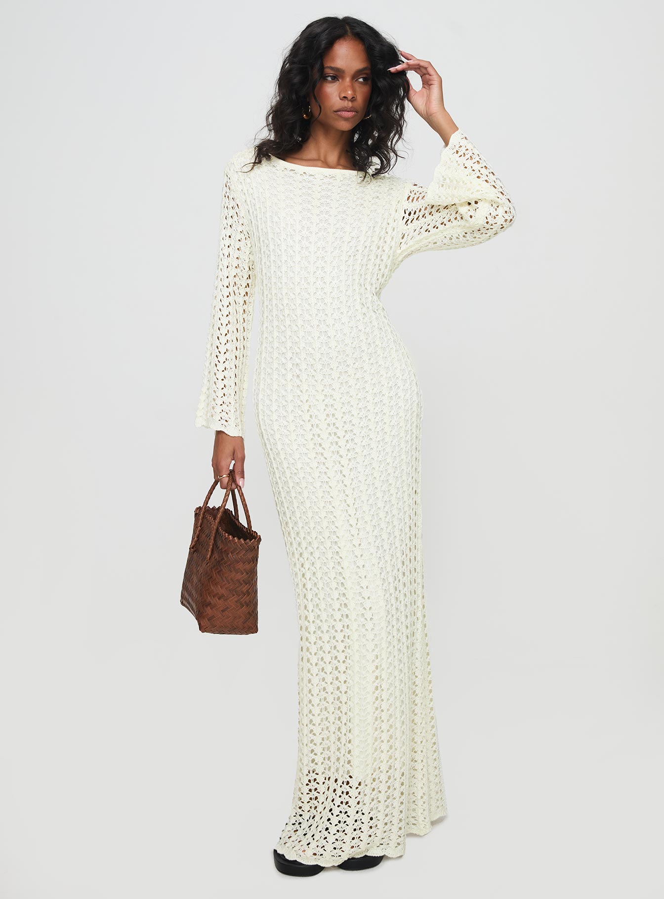 Westy Knit Maxi Dress Cream Cheap Sale Popular