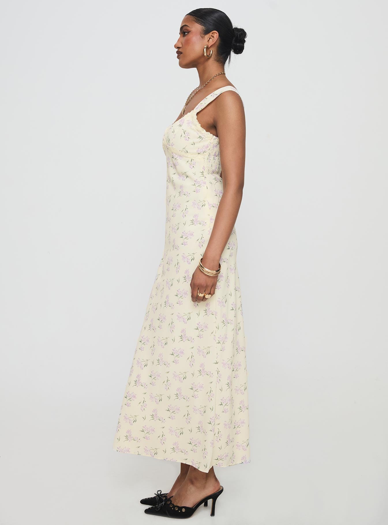 Fernwood Maxi Dress Yellow Floral Cheap Sale Finishline