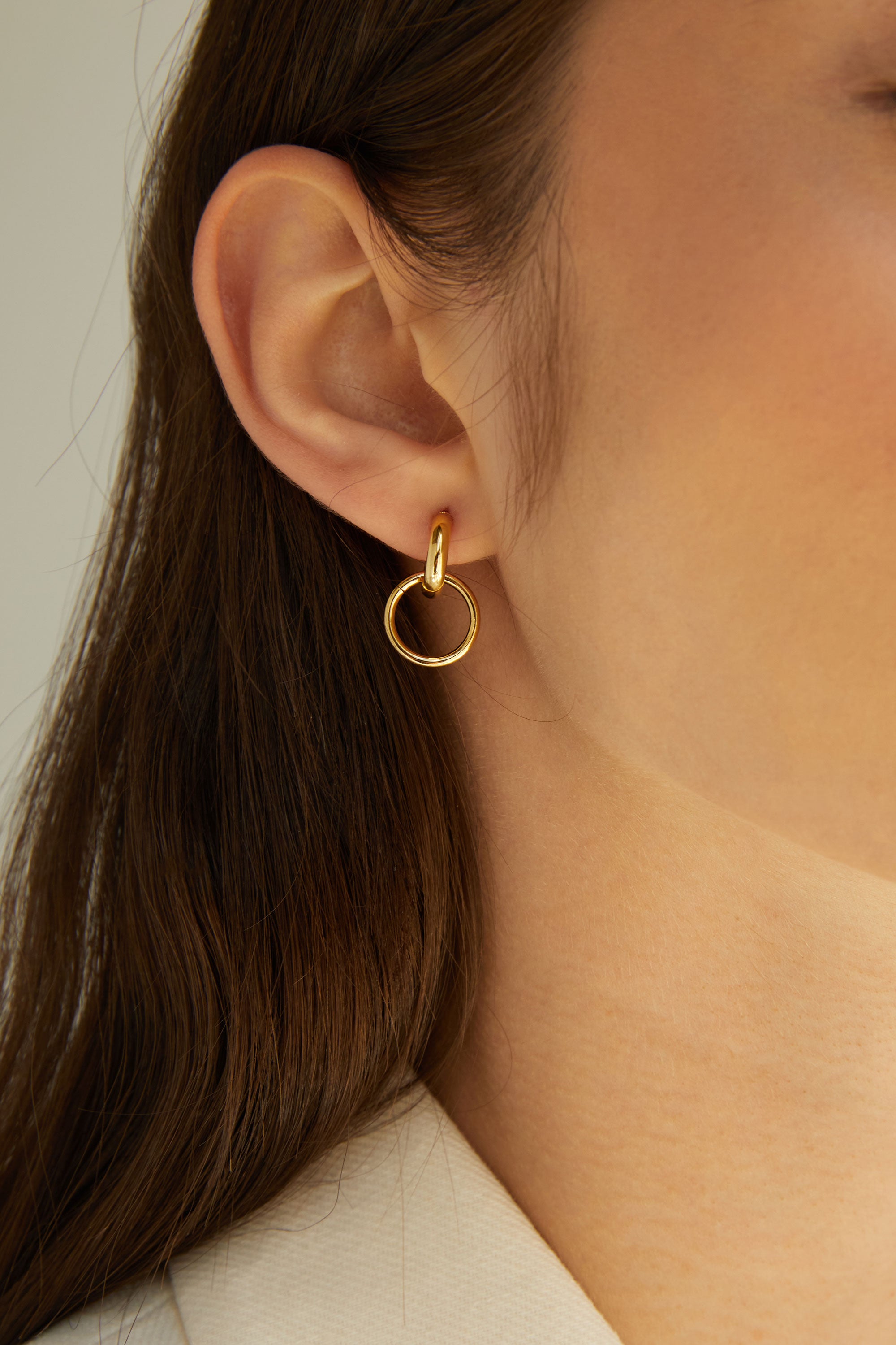 LINKED HOOP EARRING Clearance Extremely