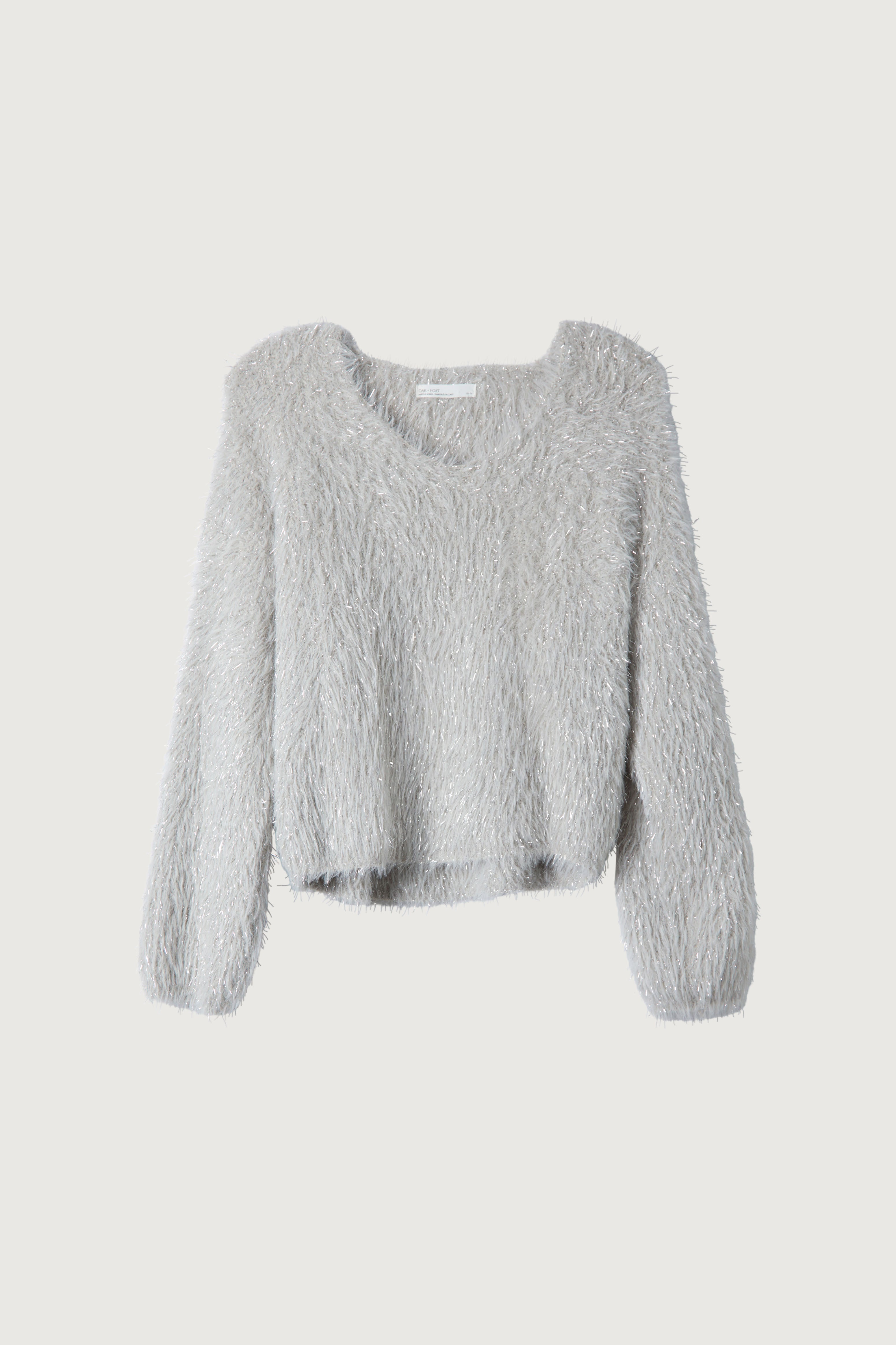 FUZZY V-NECK SWEATER Tumblr Online