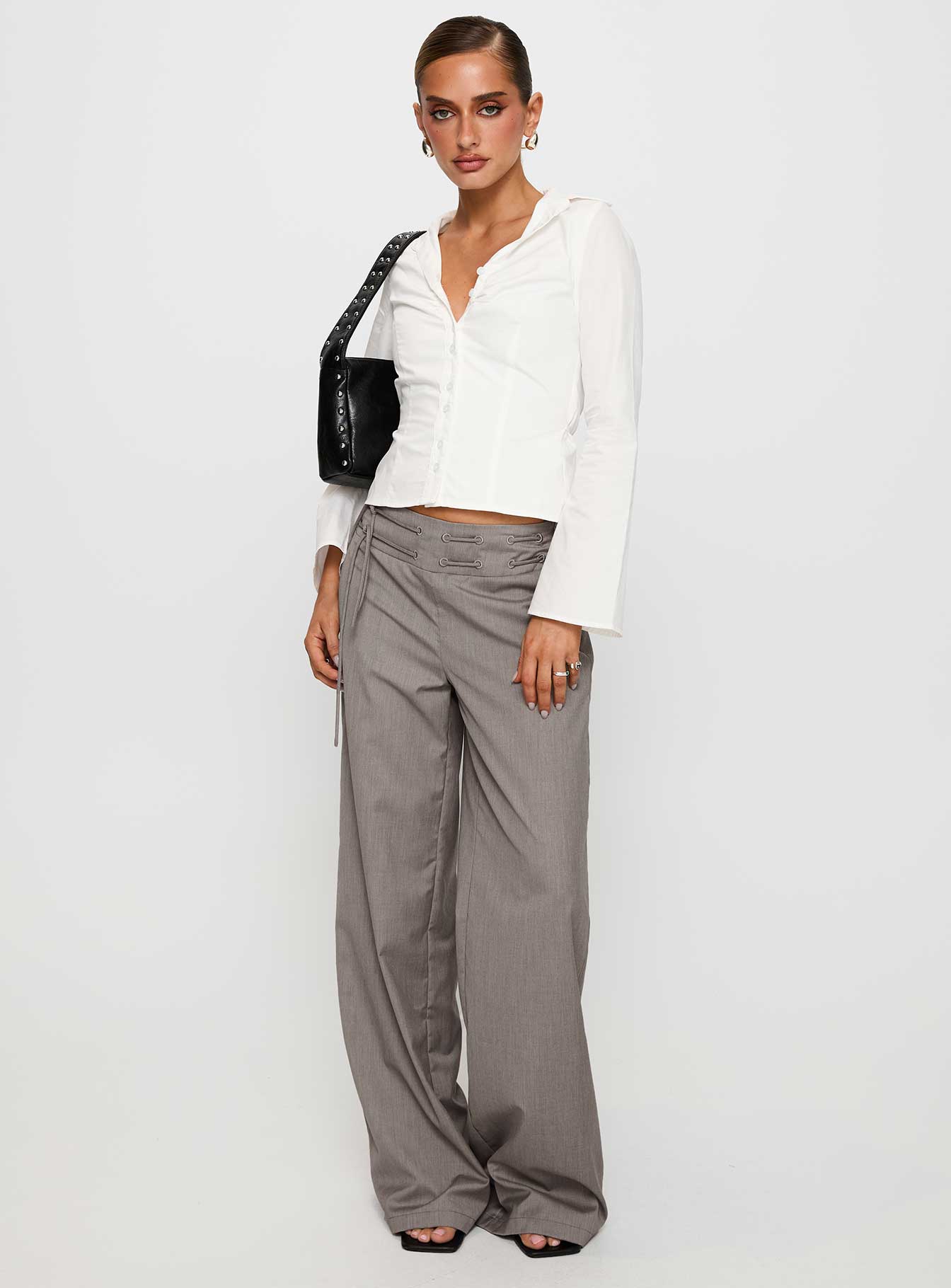 Just Have Fun Wide Leg Pant Grey Looking For