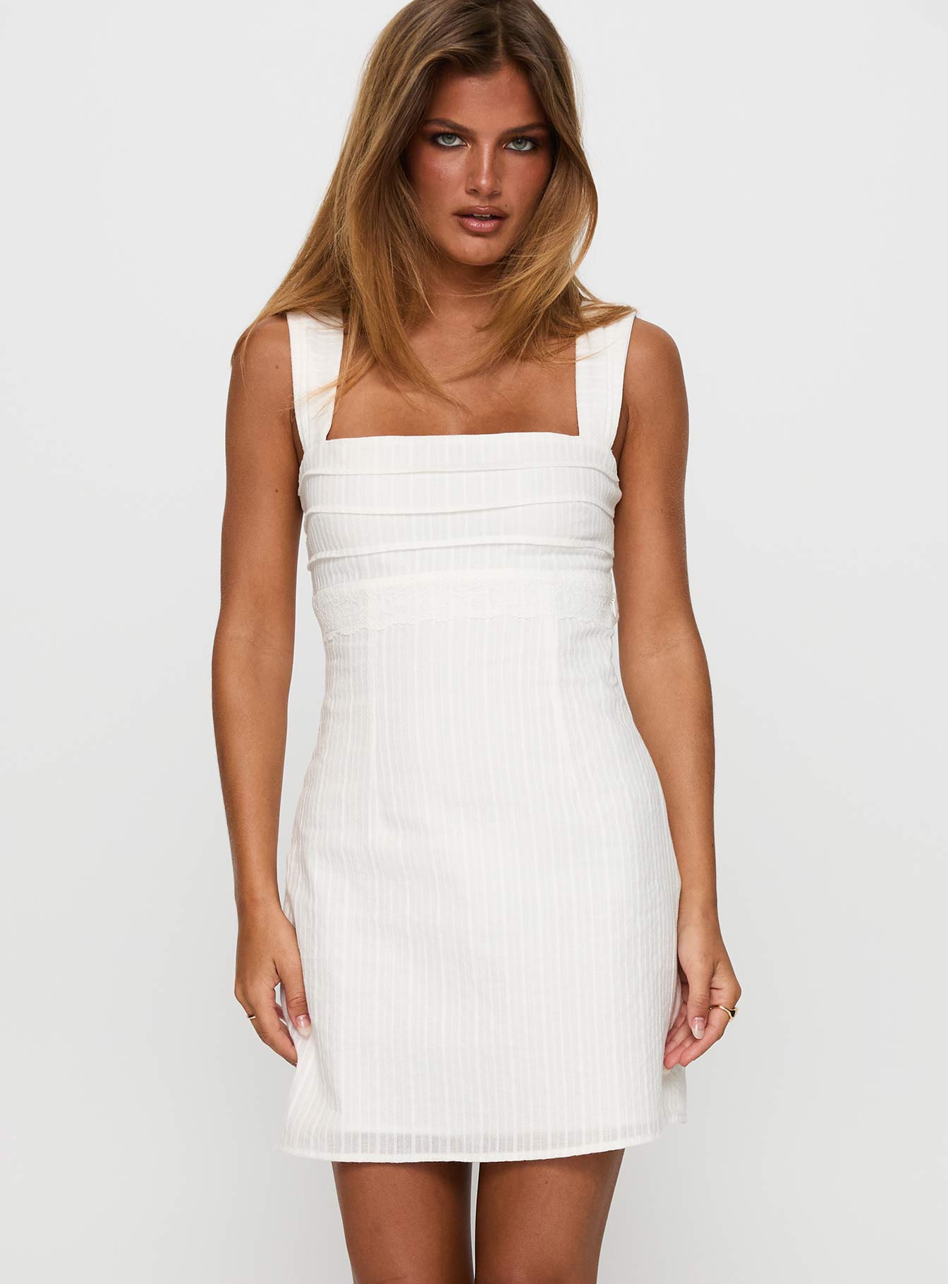 Anyone But You Mini Dress White Clearance Choice