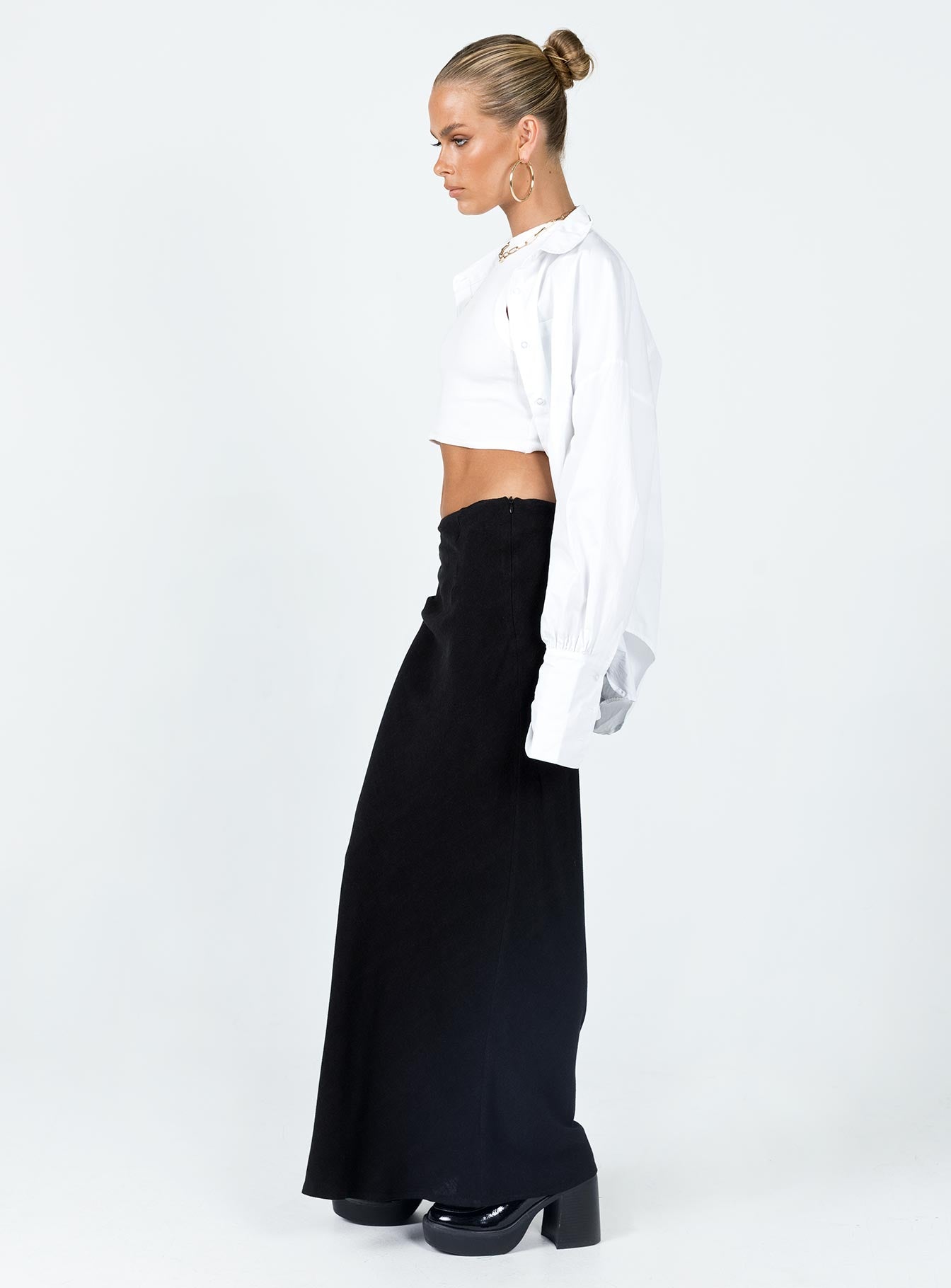 Jodie Maxi Skirt Black Petite Brand New Unisex