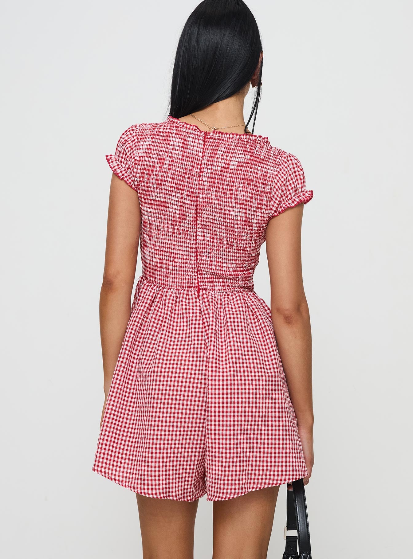 Wescott Gingham Playsuit Red / White Discount Cheapest Pice