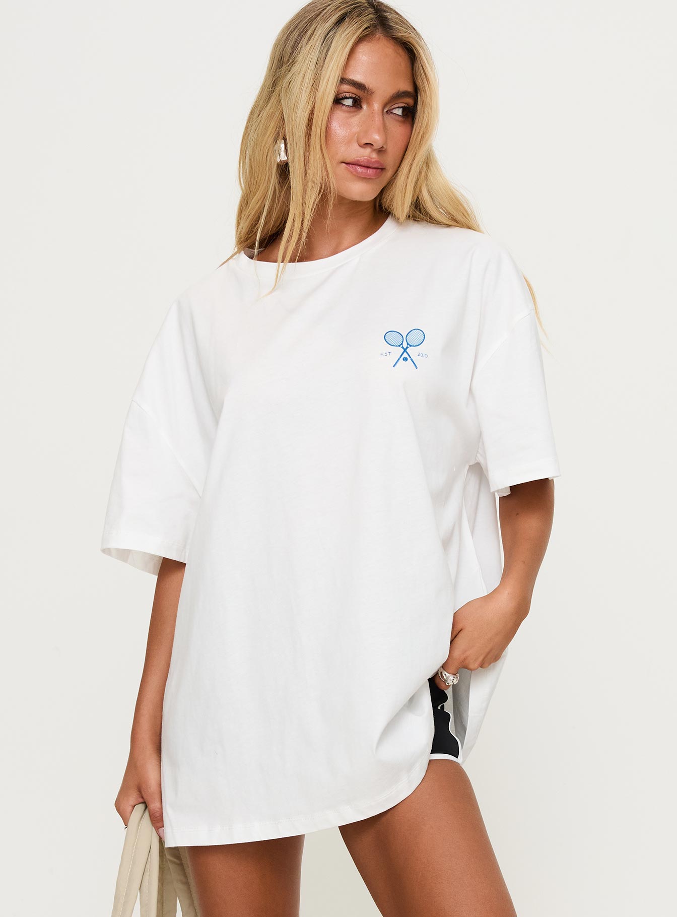 Club Polly Oversized Tee White Buy Cheap Inexpensive