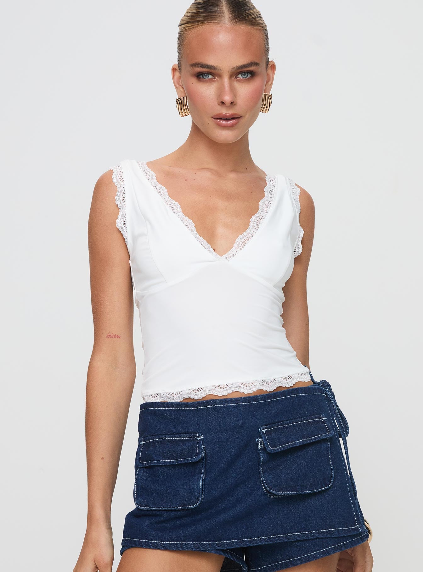 Primavera Top White Cheap Sale Discounts