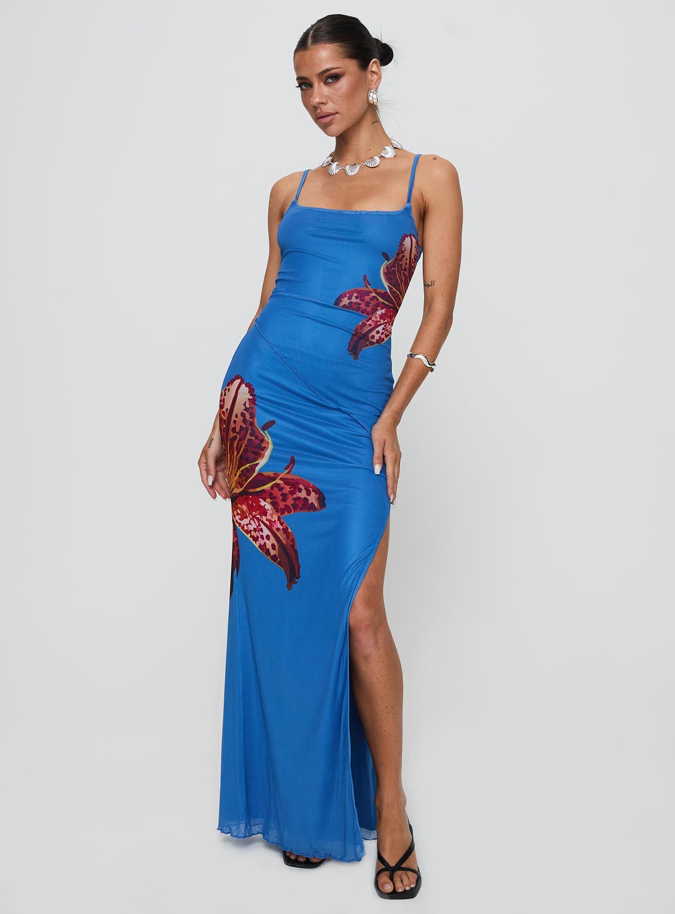 Bespoke Maxi Dress Blue Best Pices Sale Online
