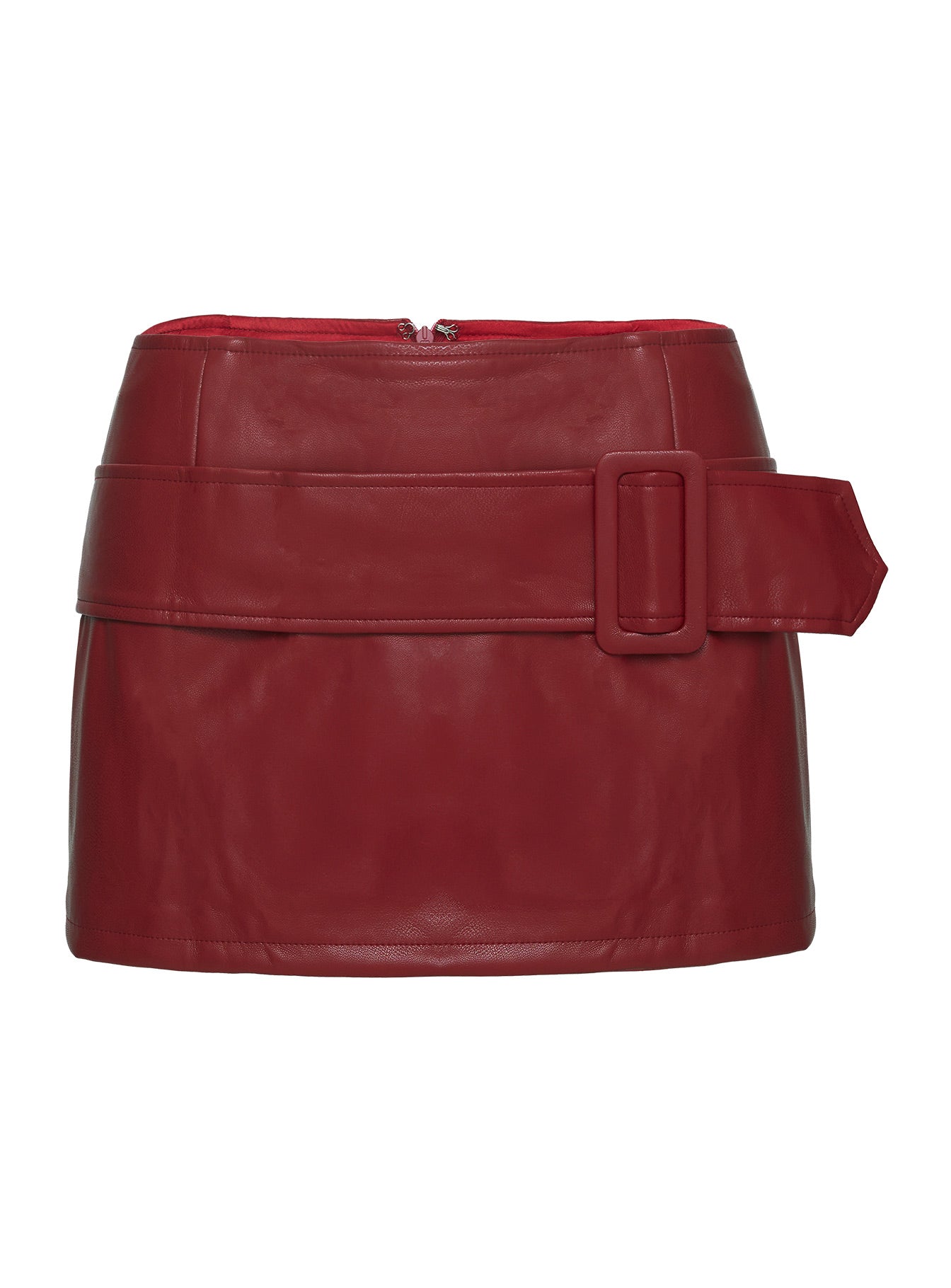 Luste Buckle Mini Skirt Red Clearance Explore