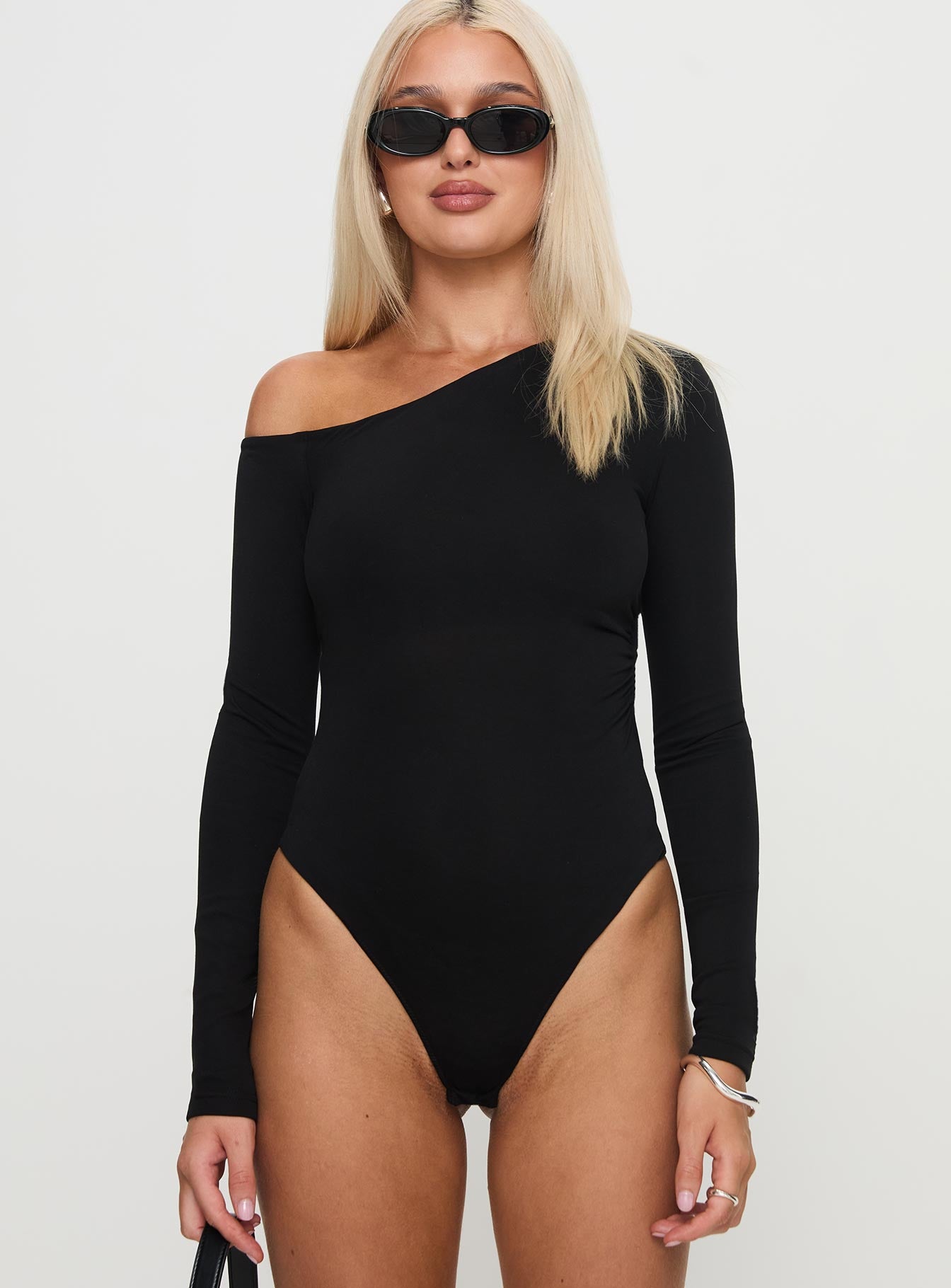 Miyako Long Sleeve Bodysuit Black Clearance Fake