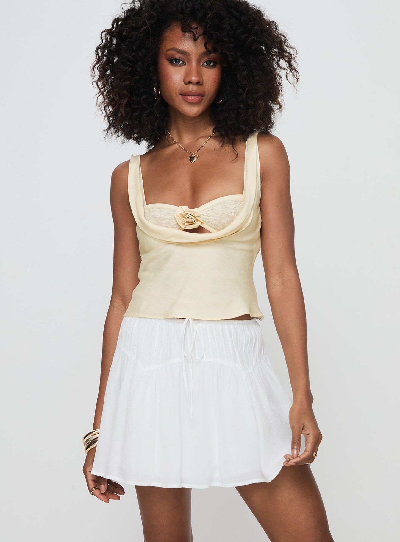 Cherry On Top Mini Skirt White Sale Outlet