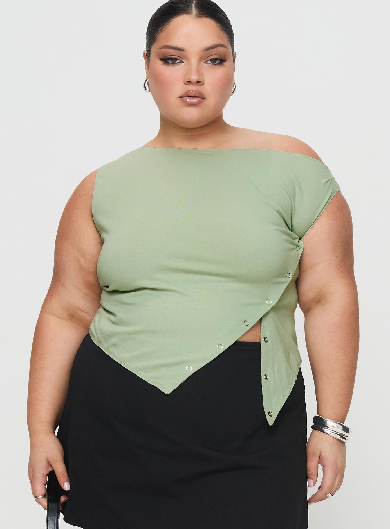 Karre Off The Shoulder Top Sage Curve Cheapest Sale Online